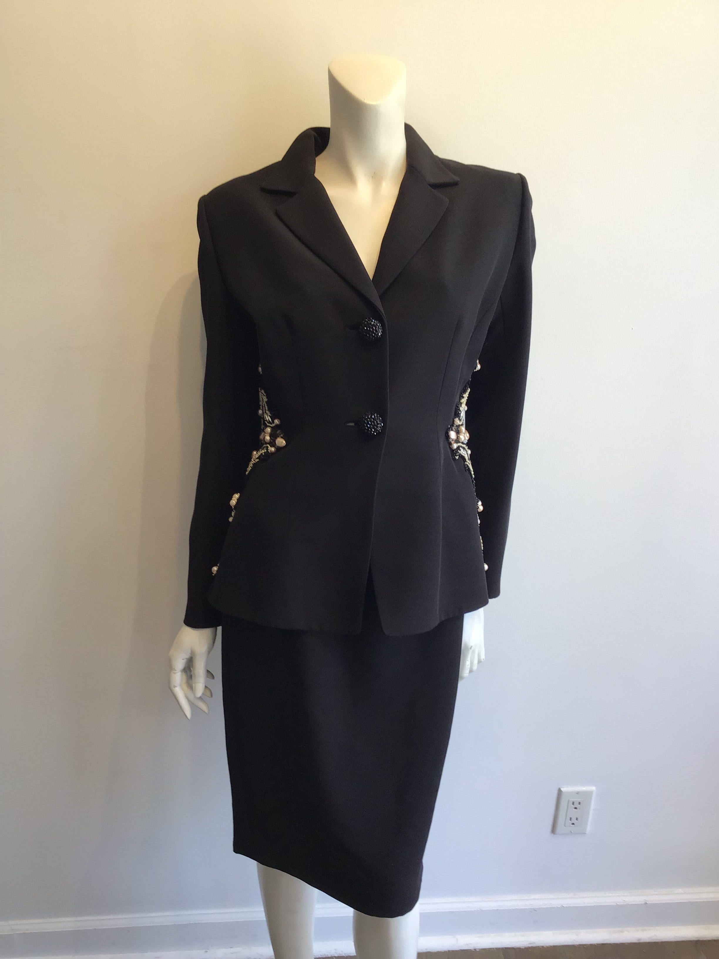 1990’s Wool Blend Bagley Mischka  Evening Suit Size 8
