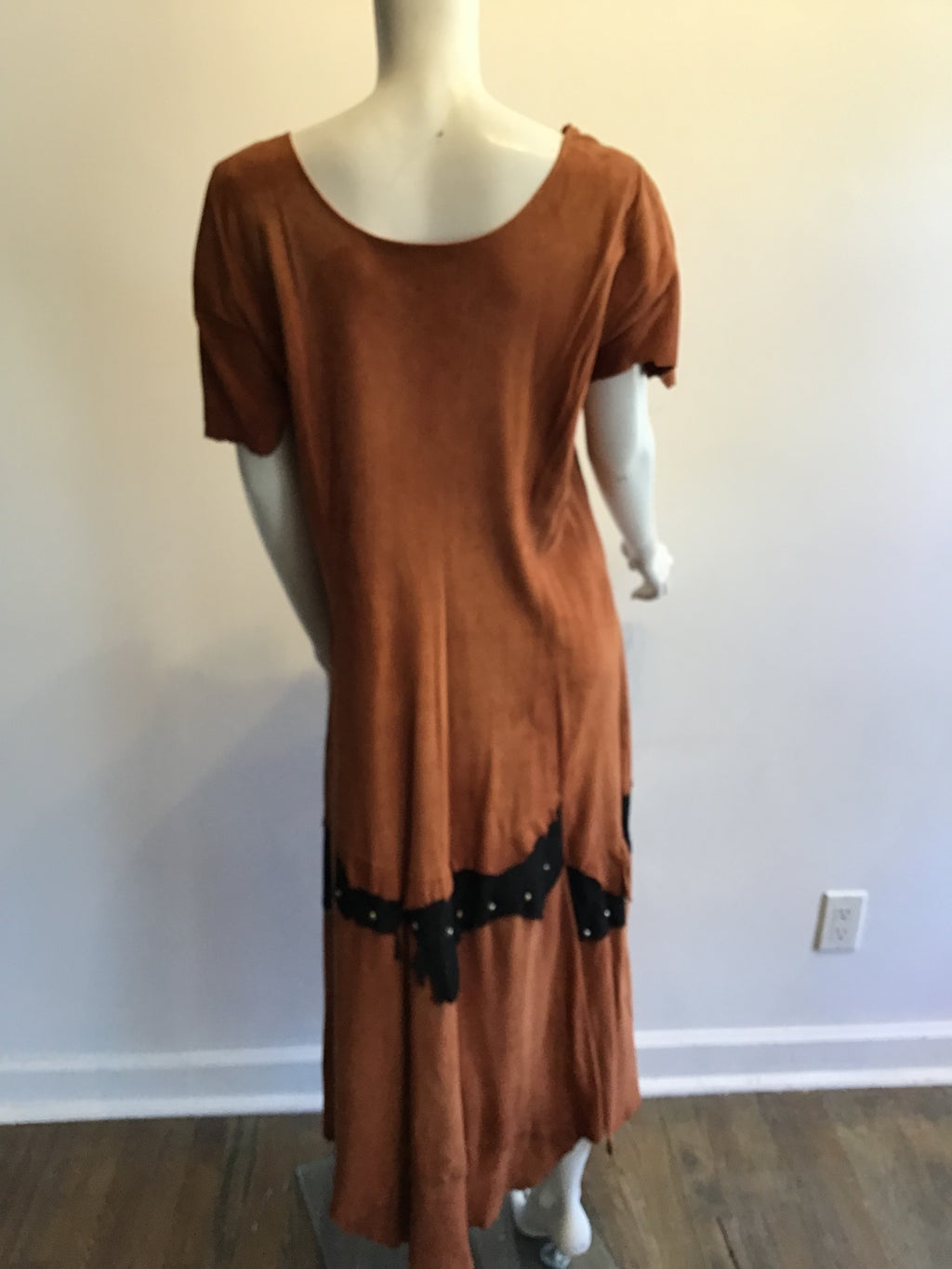 1990’s Blue Rose Carmel Suede Dress Size 8