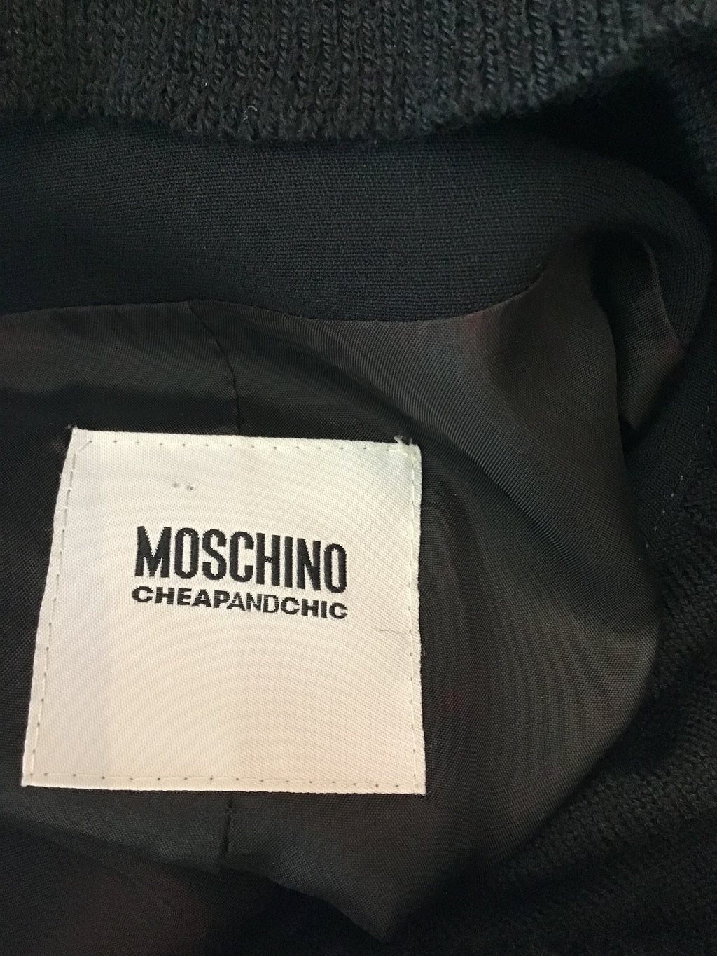 1990’s Moschino Cheap and Chic Black Wool Suit Size 8