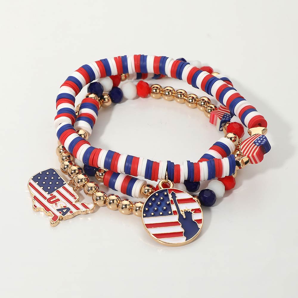 3 Piece Patriotic Bracelets