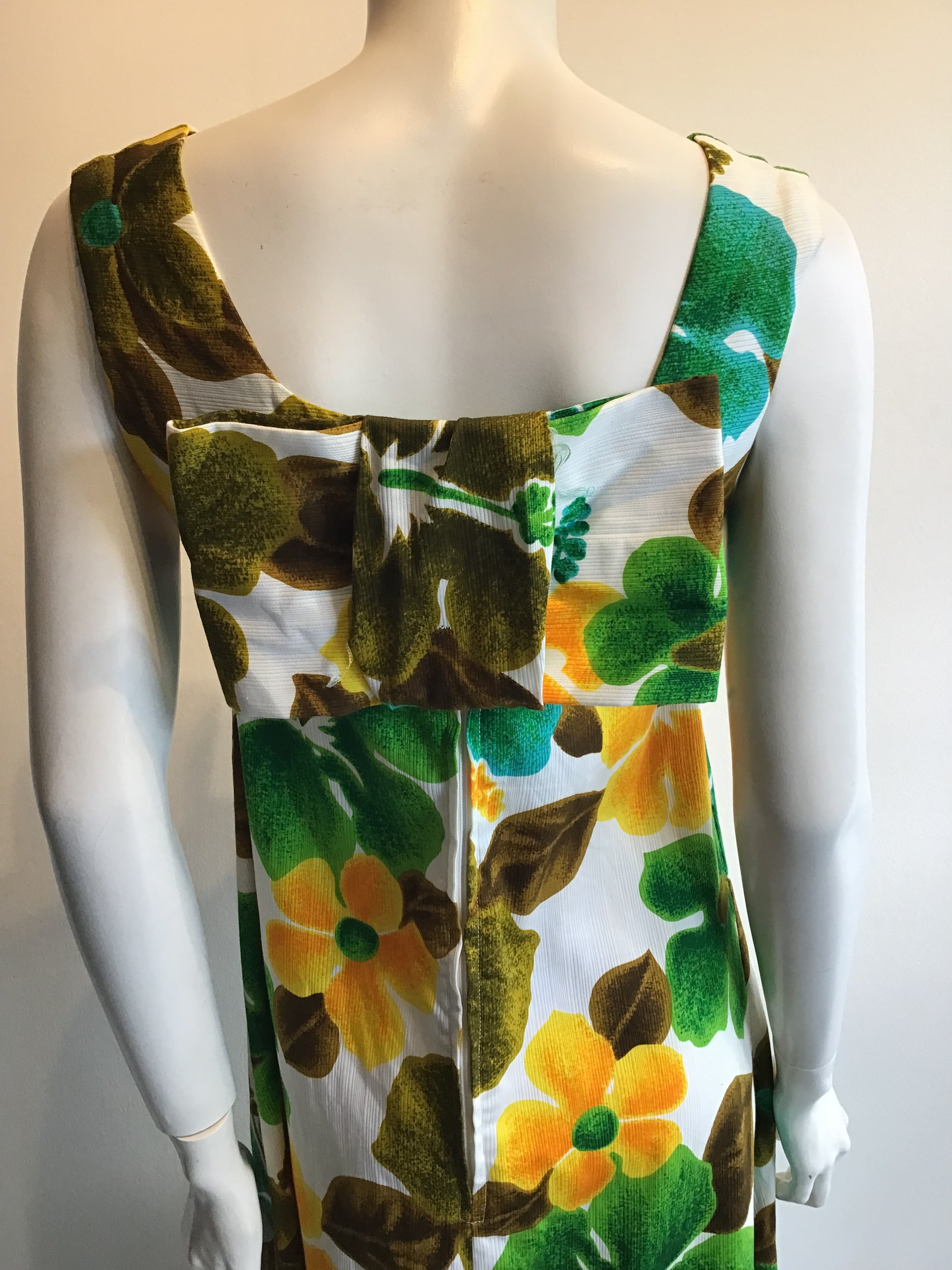 1960s Cotton Tohki Hawaii Maxi Dress Size 8