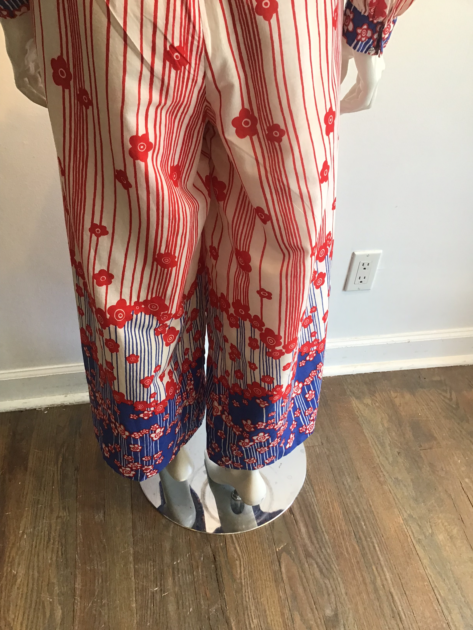 1970’s red,White and Blue Cotton Malcolm Starr Jumpsuit Size 6