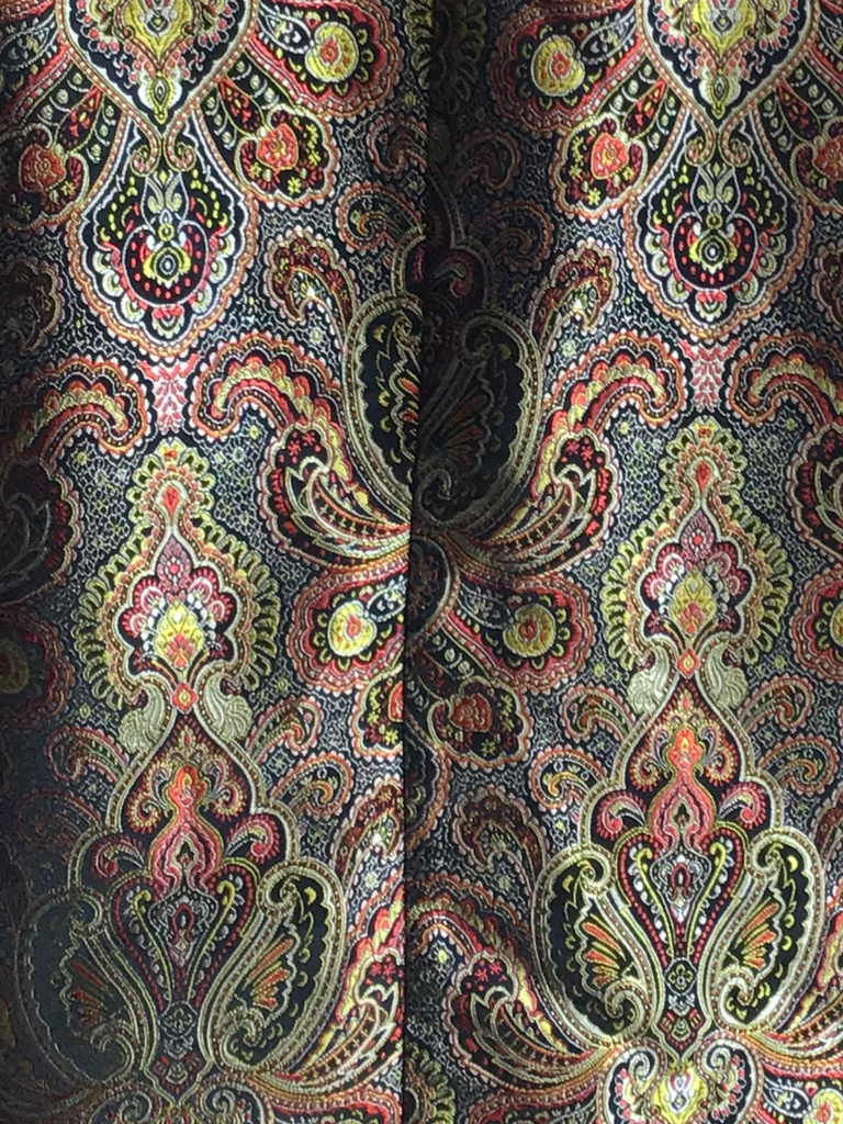 1980’s Gold and Red Paisley Polyester Jacket Size 10