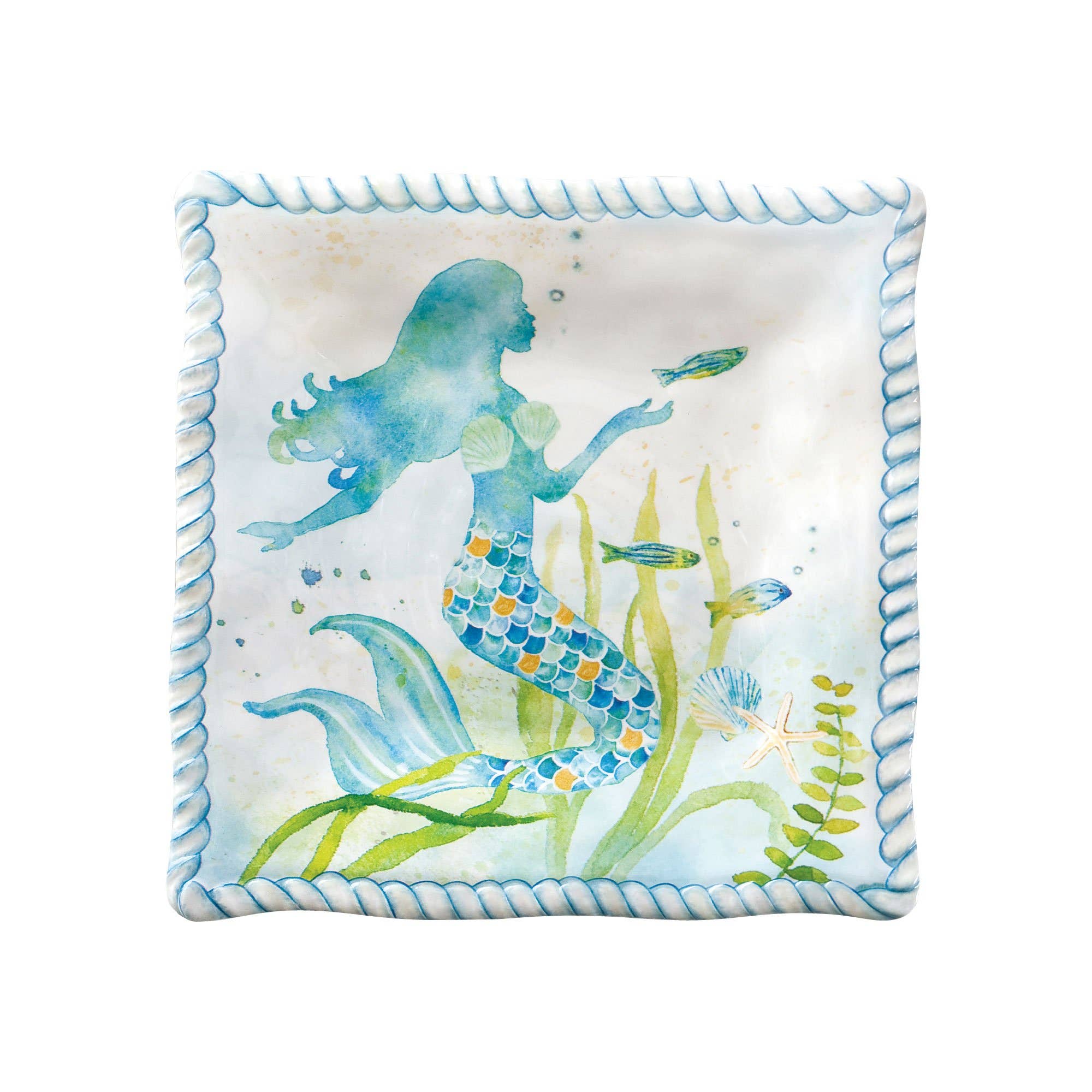 4-Piece Mermaid 6" Melamine Plate