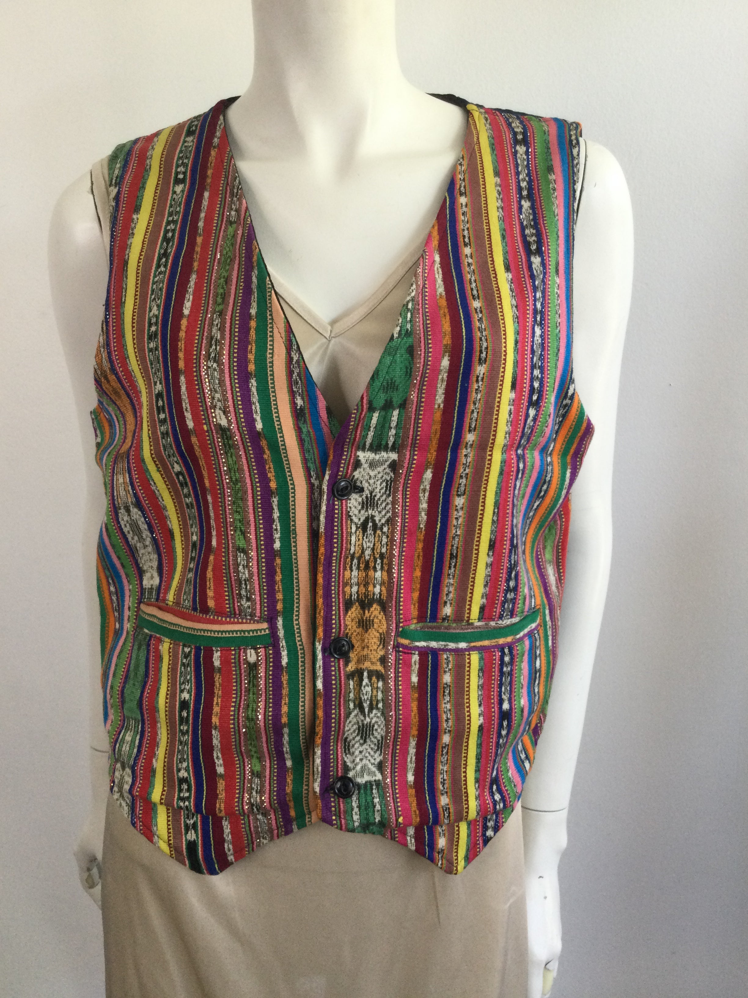 1970s Ctoon Multicolor VestSize 8