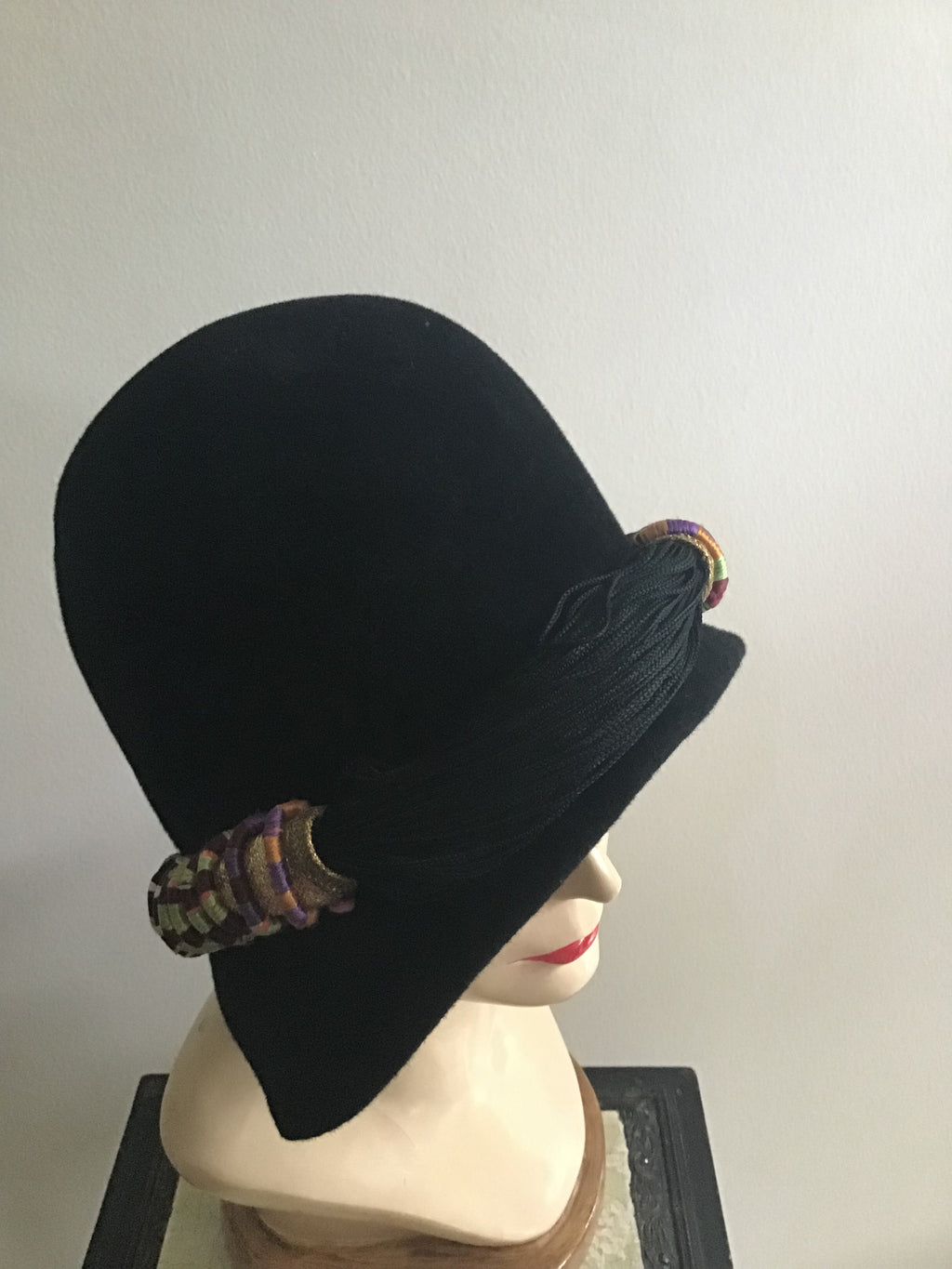 1960s Don Marshall Velvet Cloche Hat