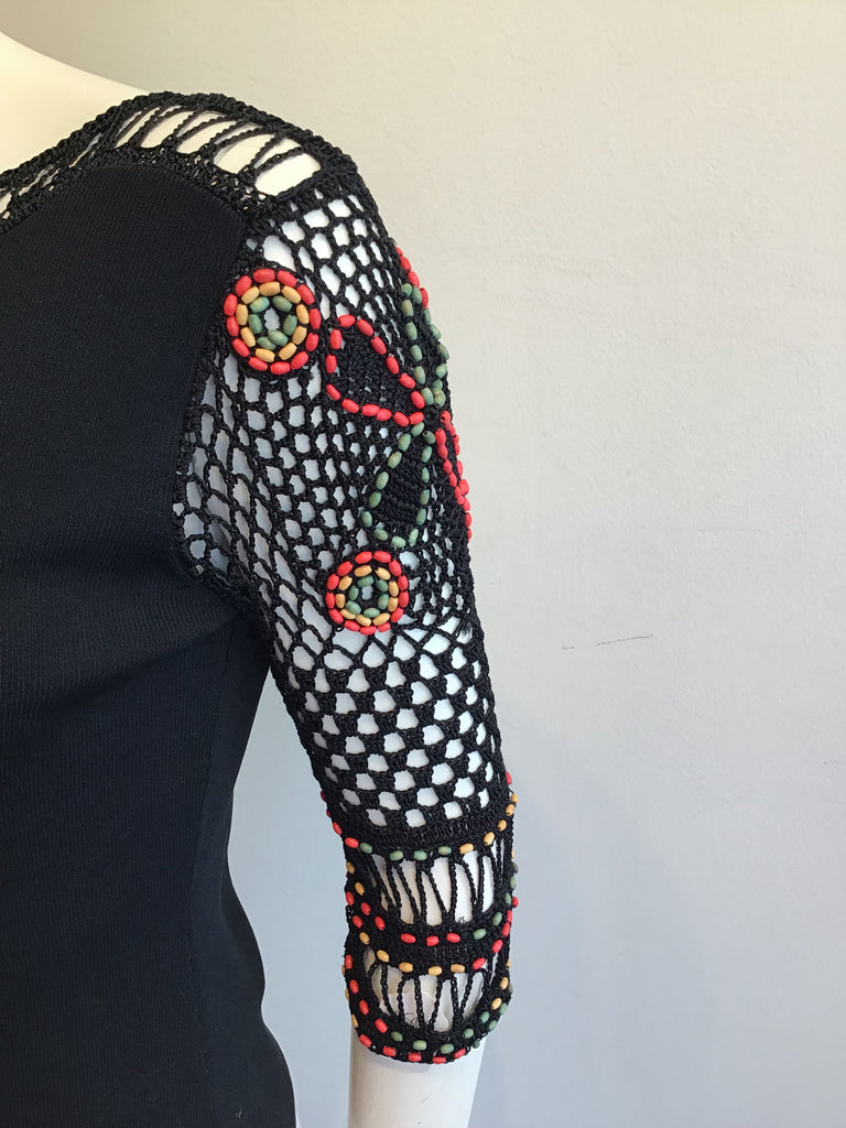 1990s Vicoise Vlack Knitted Top by Joseph A Size 6