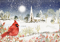 Cardinal in Moonlight Deluxe Boxed Holiday Cards