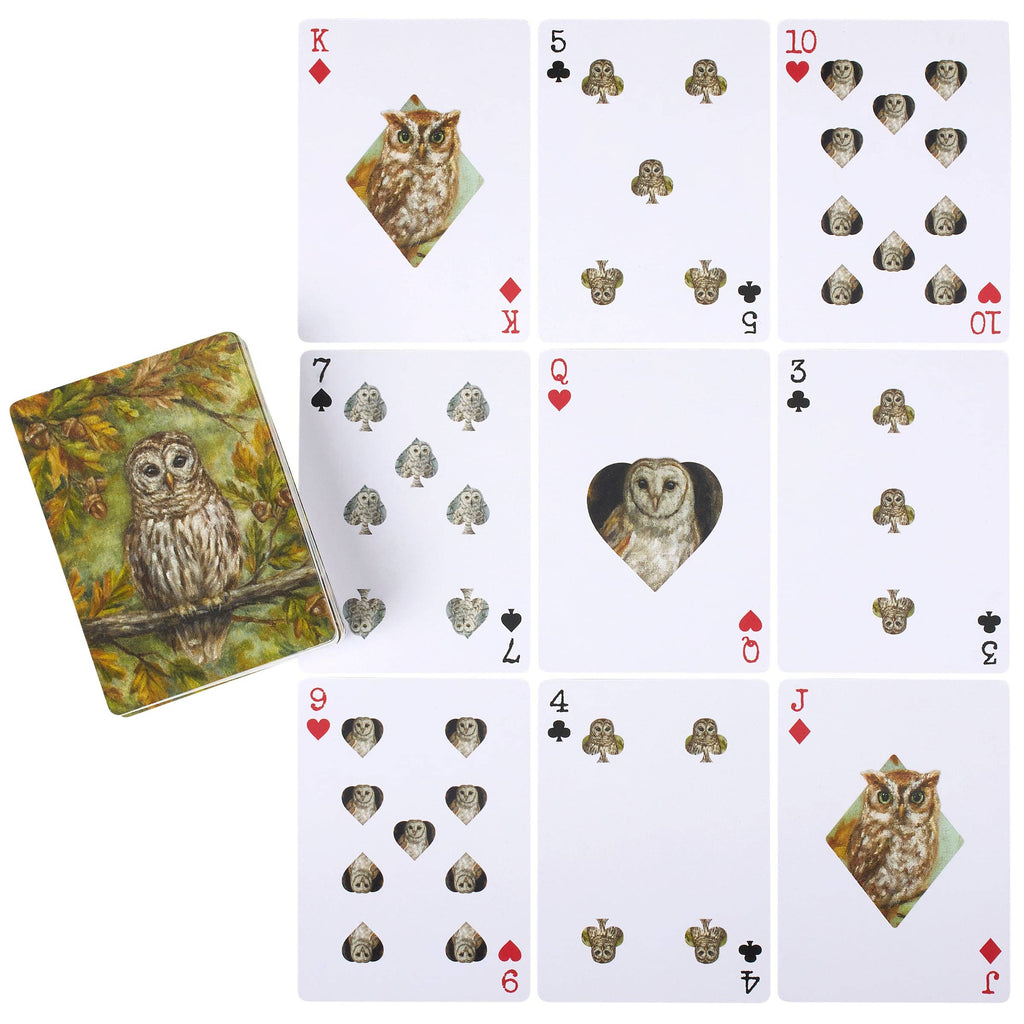 Fall Owls Playing Cards