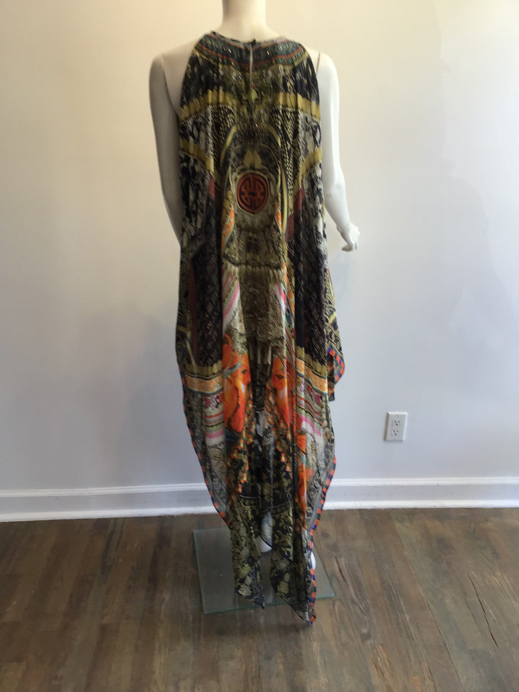 2000’s Camilla Silk Multicolored Maxi Dress Size 8/10