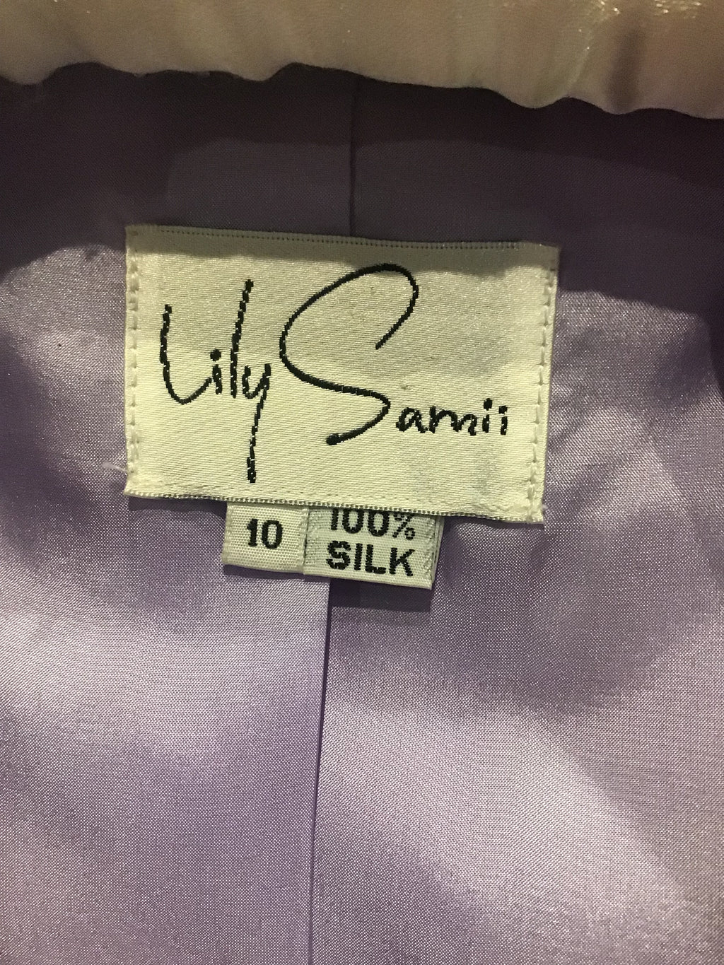 1980’s Lily Sami Silk Lavender Strapless Dress with Matching Jacket Size 8