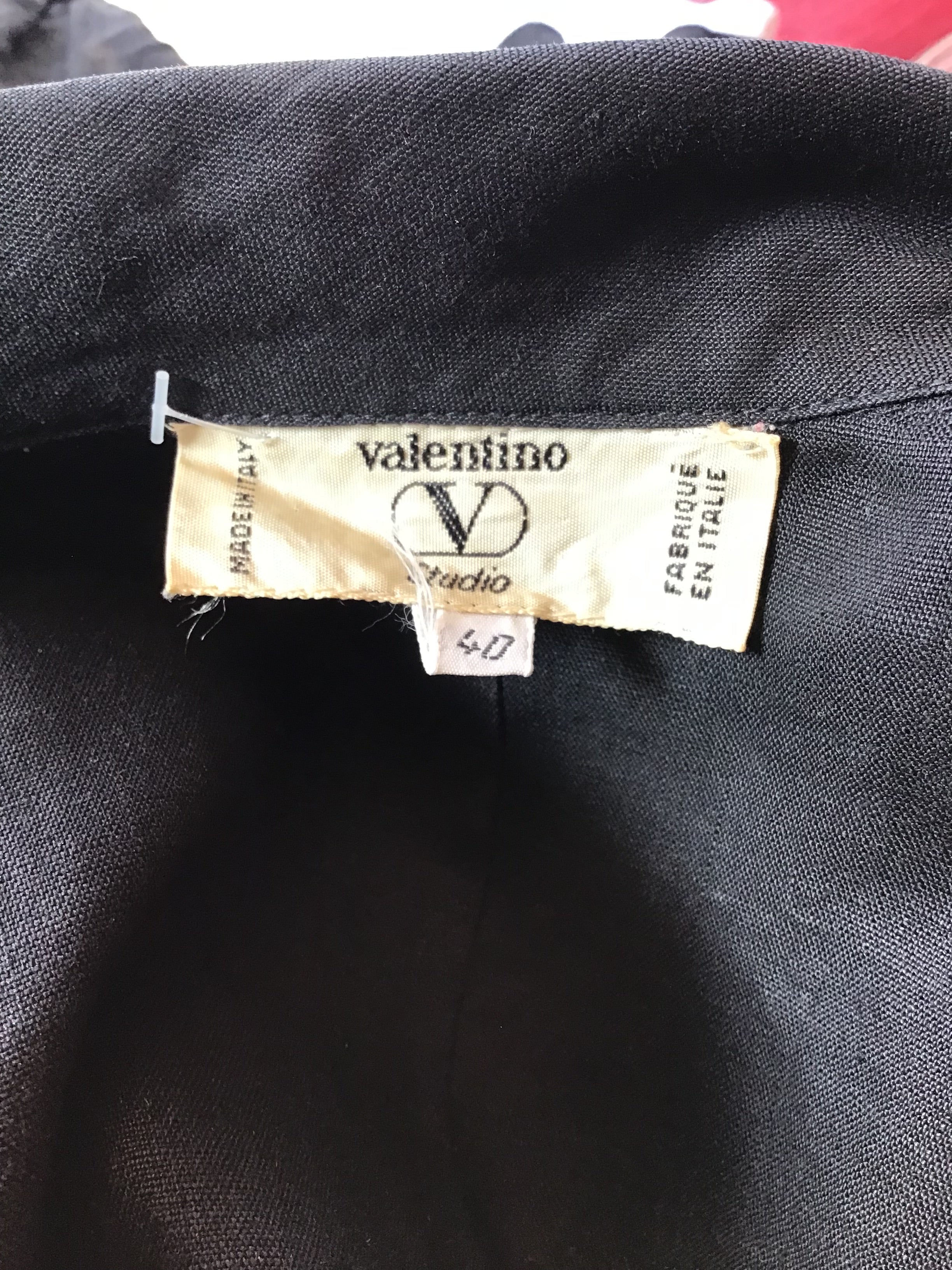 1990’s Valentino Cotton Blend Black Jacket Size 8/9