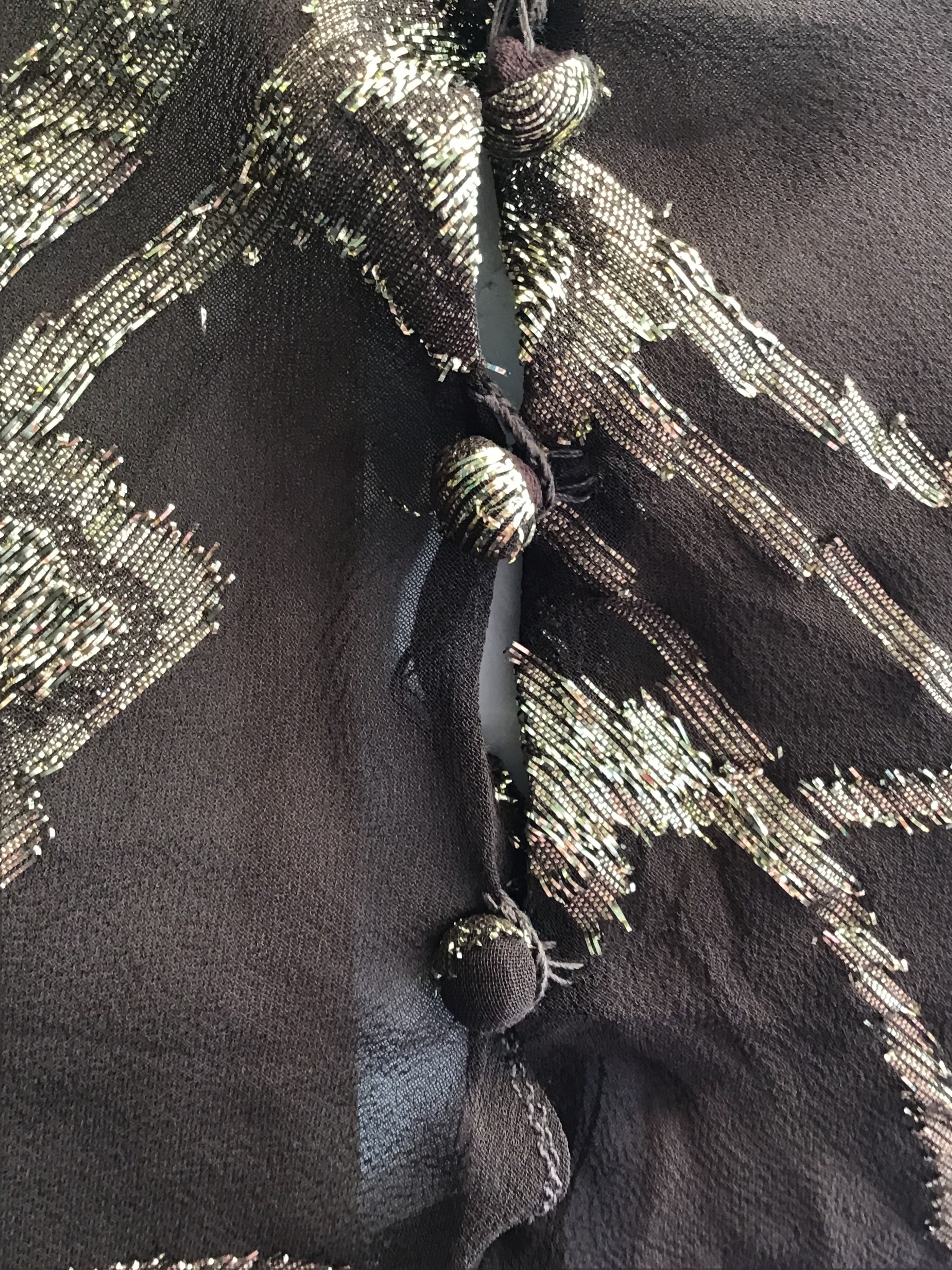 1970’s Brown and Gold Silk Blend Evening Gown Size 8