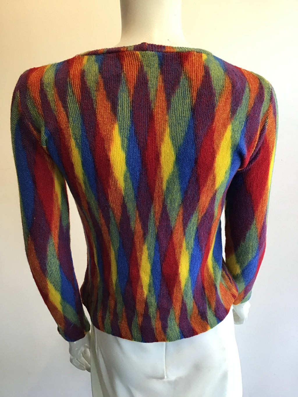 1970’s Halston Wool Rainbow Sweater Size 6
