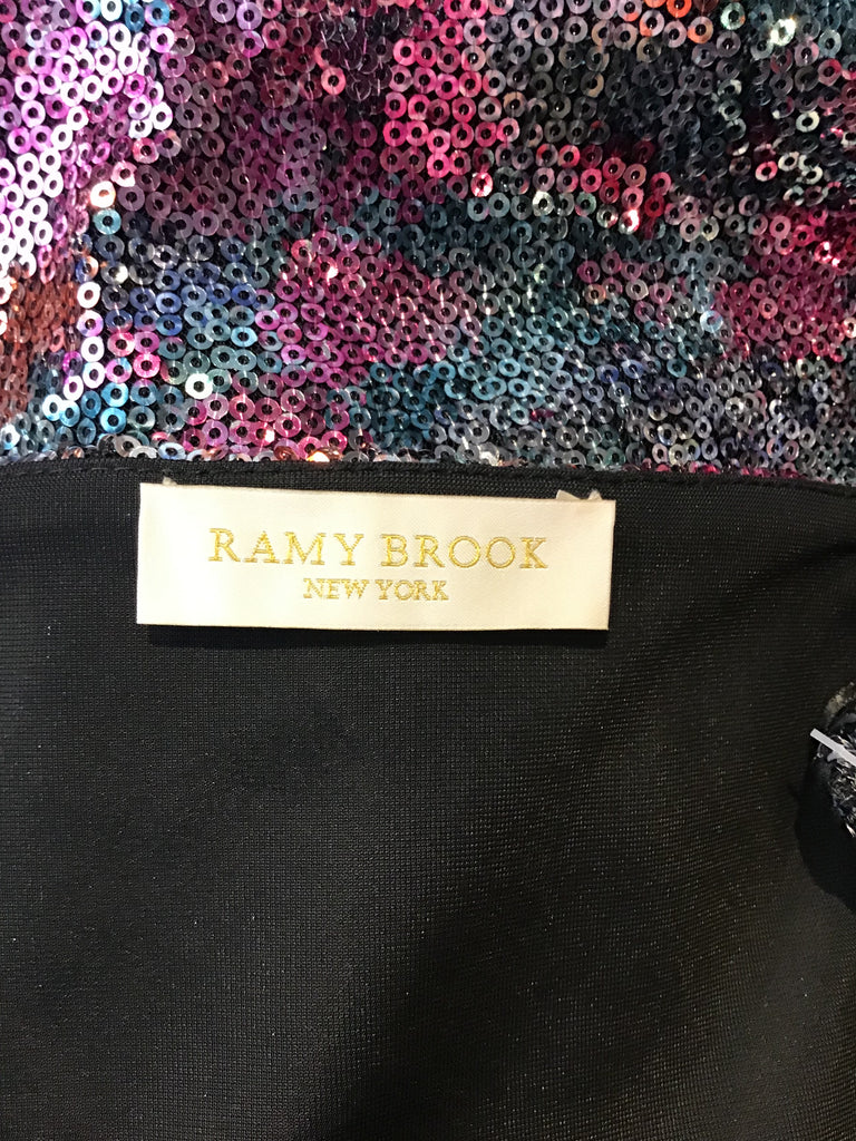 2000s Remus Brooks Multicolored Sequins  Evening  Dress Size 6