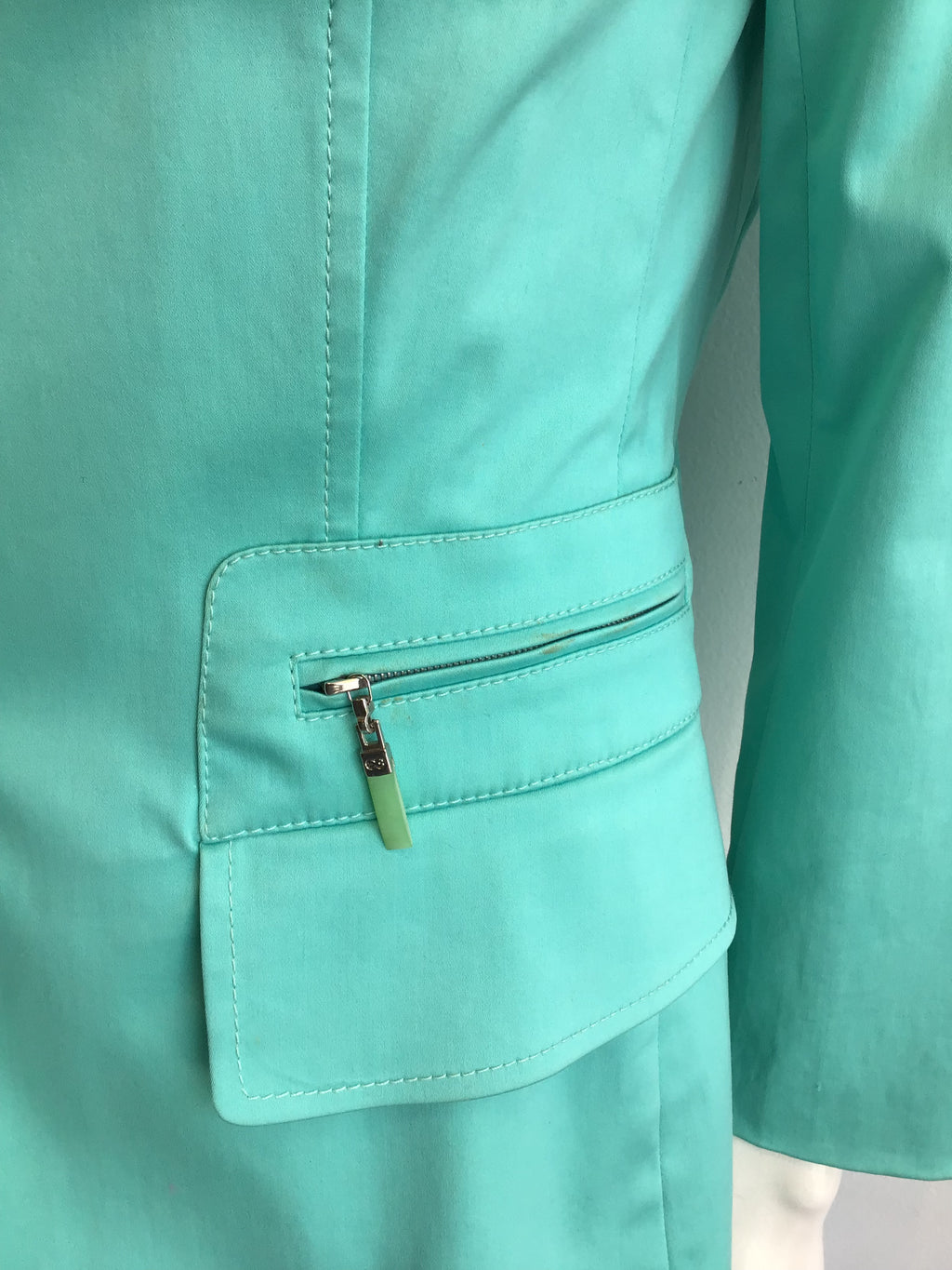 1990’s Turquoise Escada Cotton Jacket Size 4
