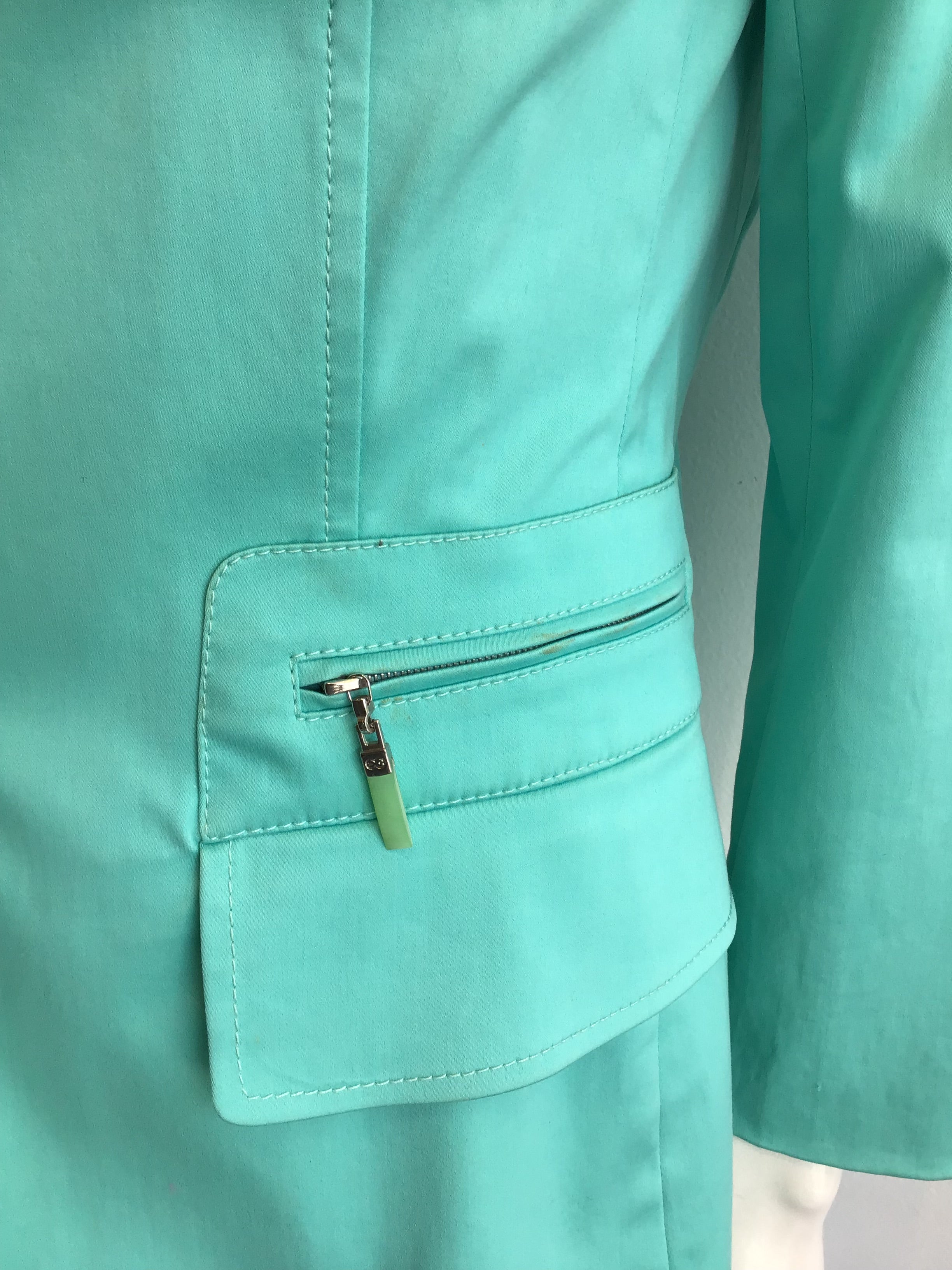 1990’s Turquoise Escada Cotton Jacket Size 4