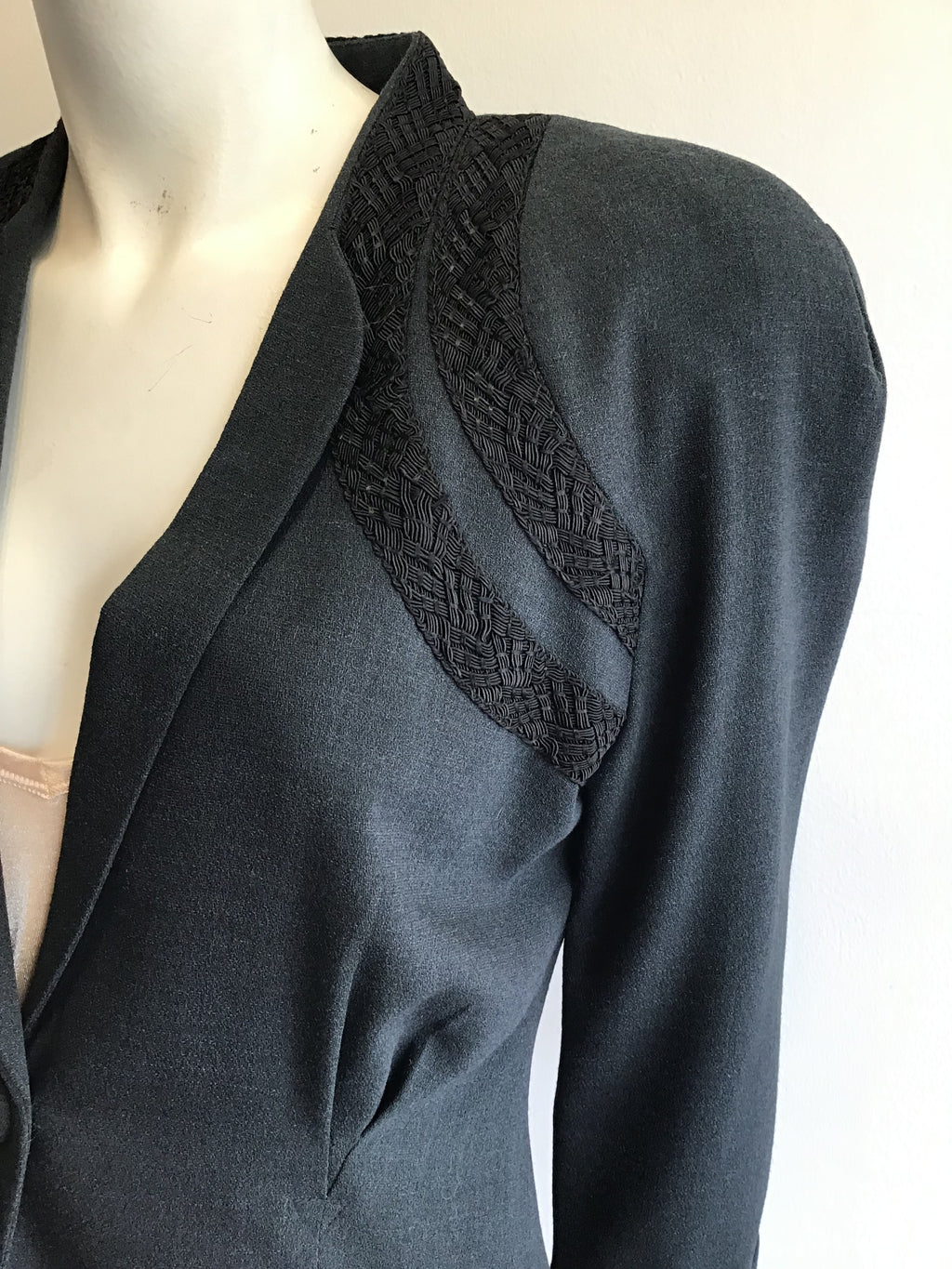 1980’s Slate Blue Wool Zelda Jacket Size 6