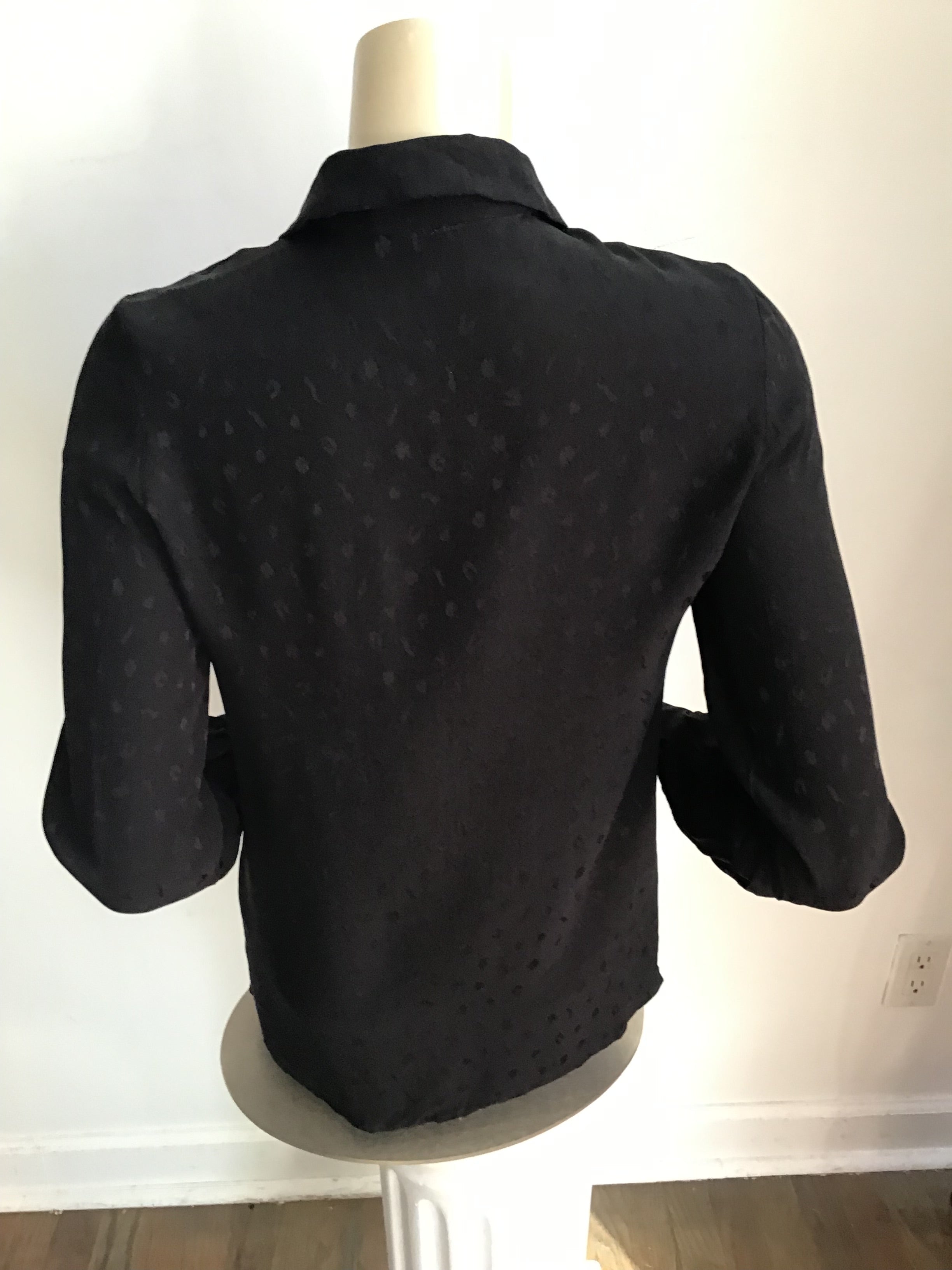 1970’s Black Silk Valentino Shirt Size 4