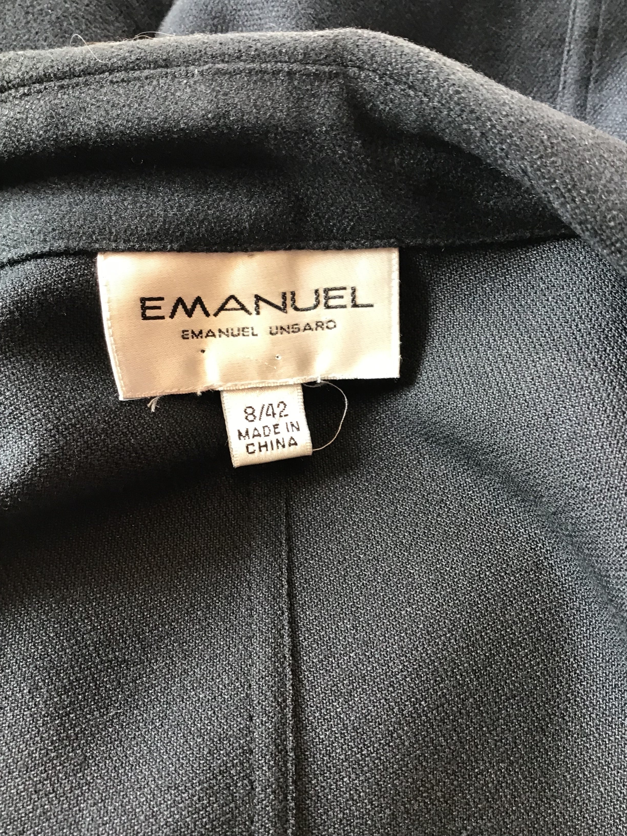 2000’s Ungaro Black Rayon Blend Jacket Size 10