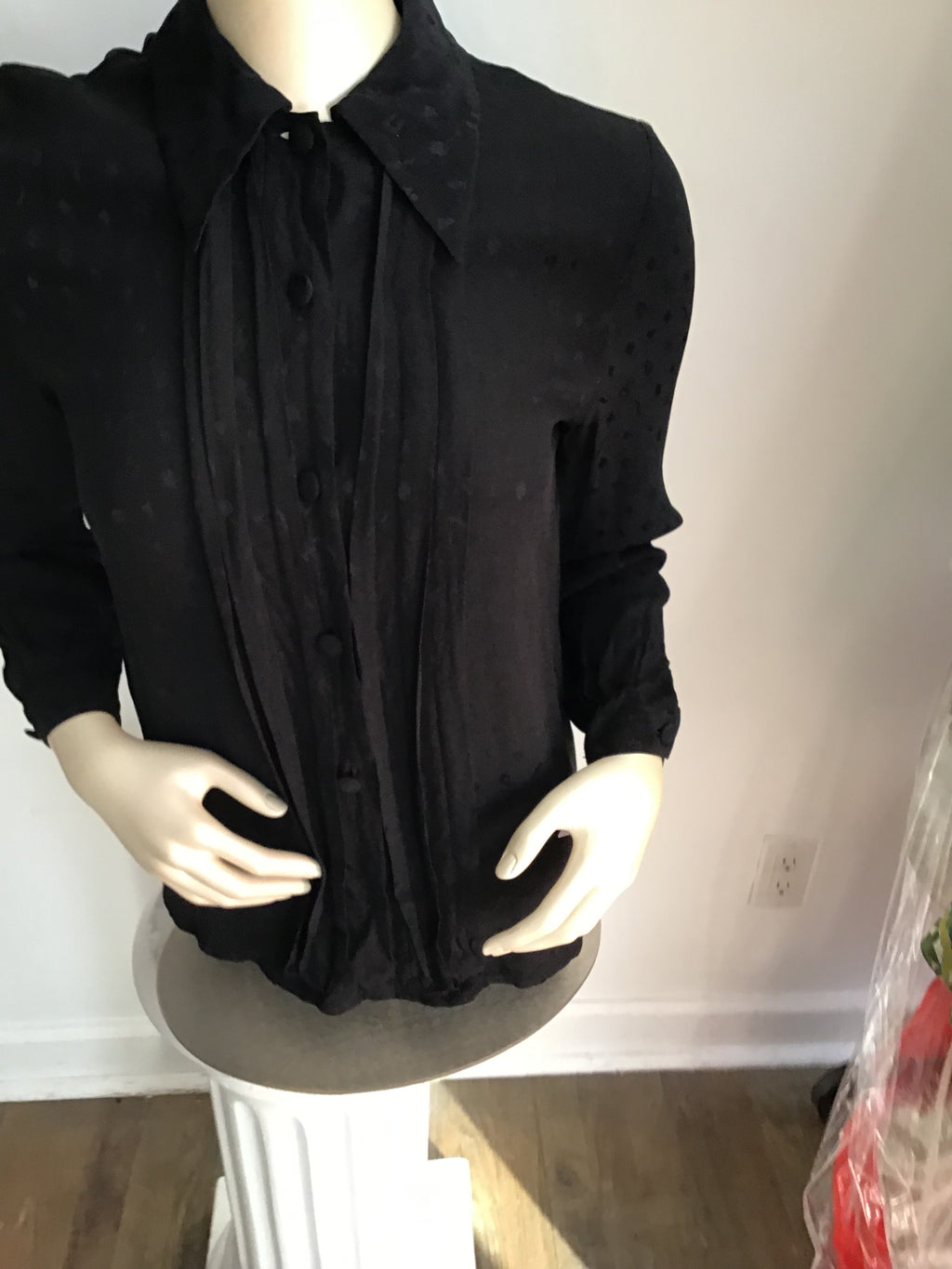 1970’s Black Silk Valentino Shirt Size 4