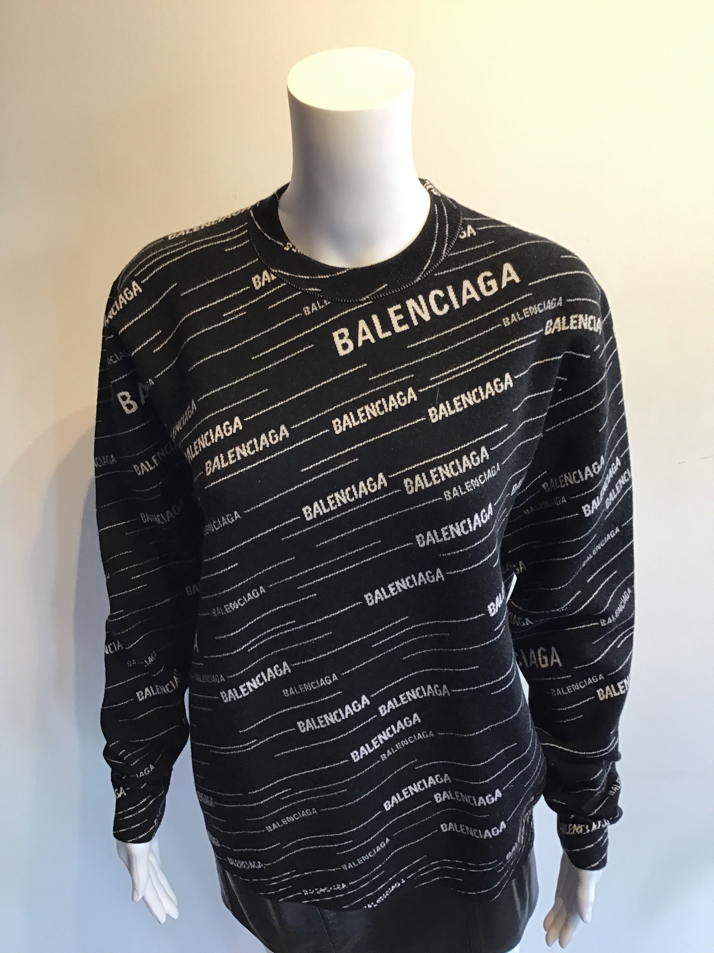 2000’s Balenciaga Wool Black and White Sweater Size XS