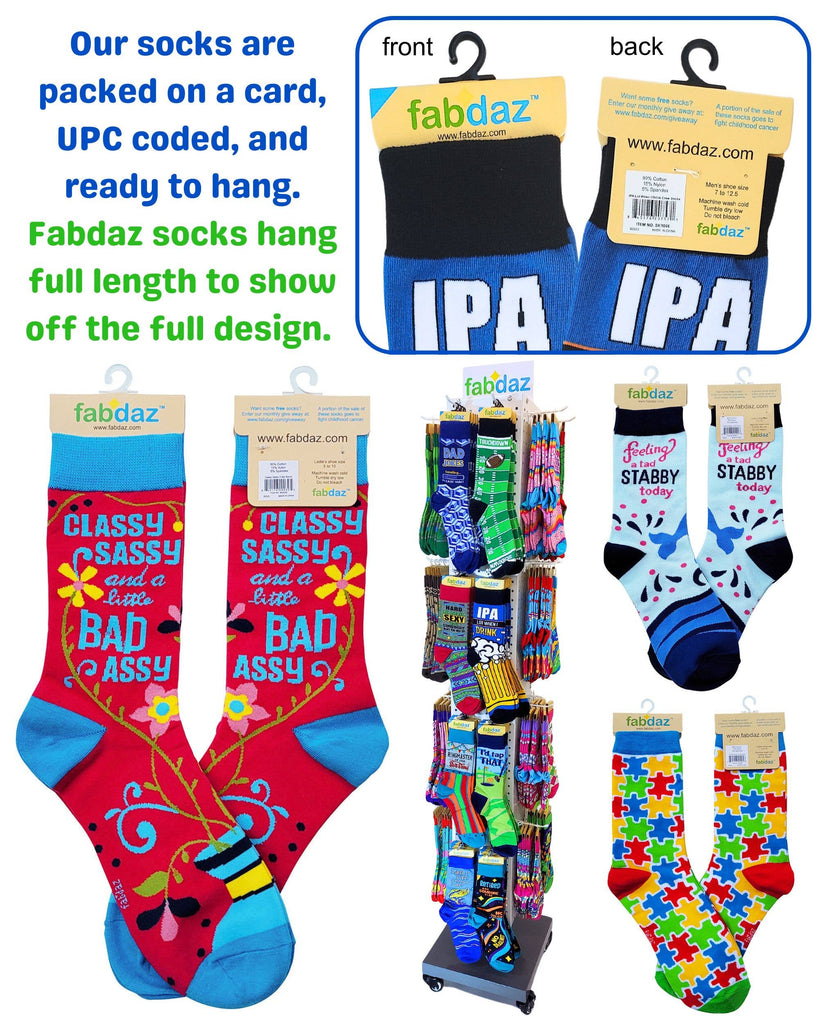 100% Certified Pain in The Ass Men's Novelty Crew Socks