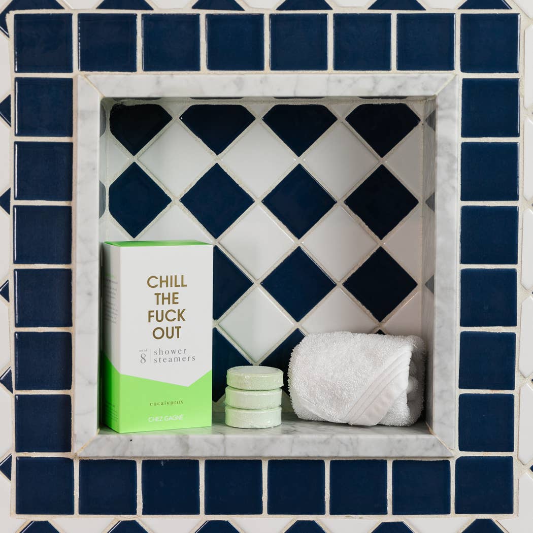 Chez Gagn e Chill The Fuck Out - Shower Steamers - Eucalyptus - Set of 8