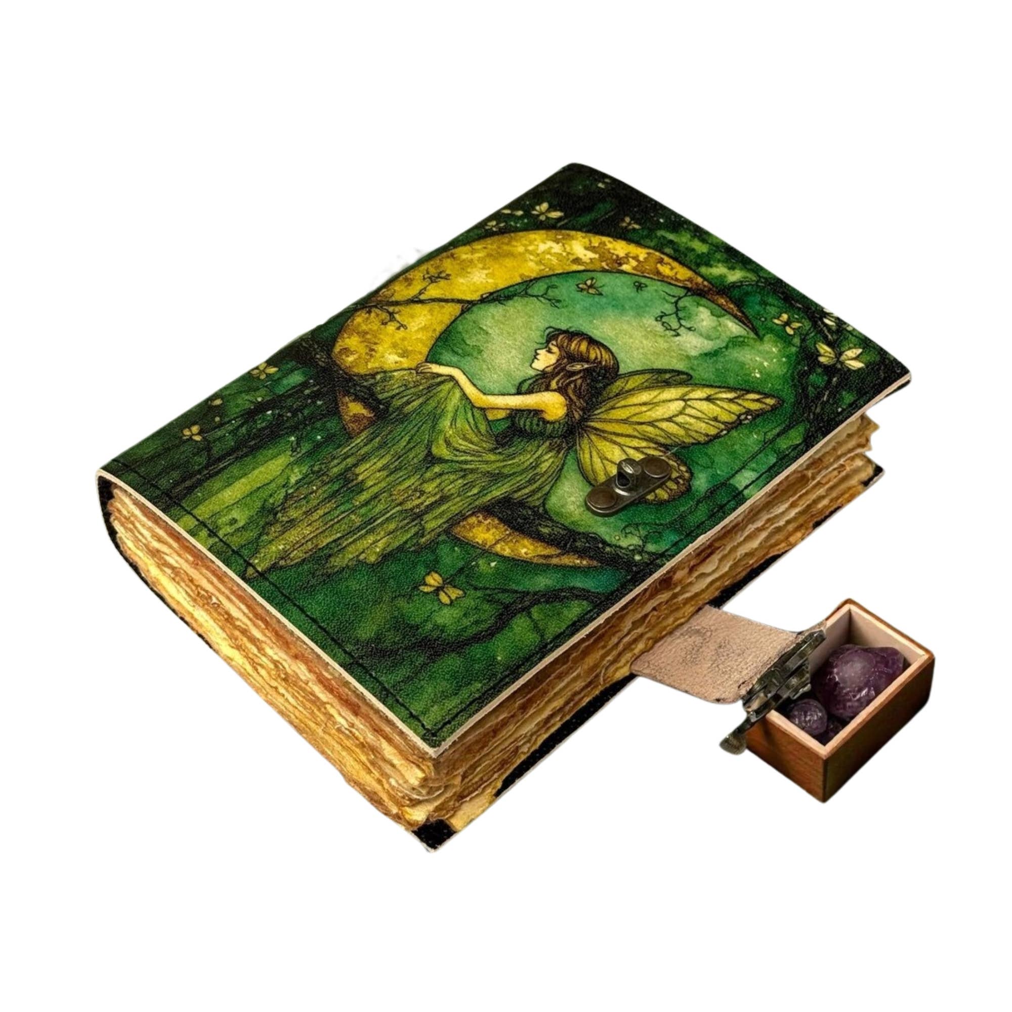 Fairy Leather Journal Celtic Grimoire Journal Spellbook