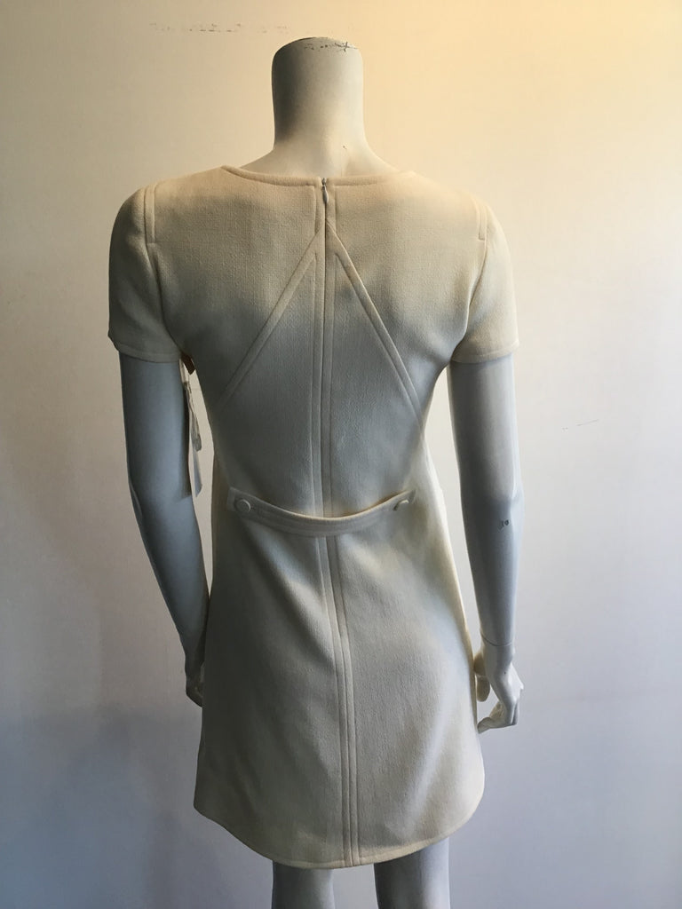 1990's Courréges Wool Cream Dress SIZE 4