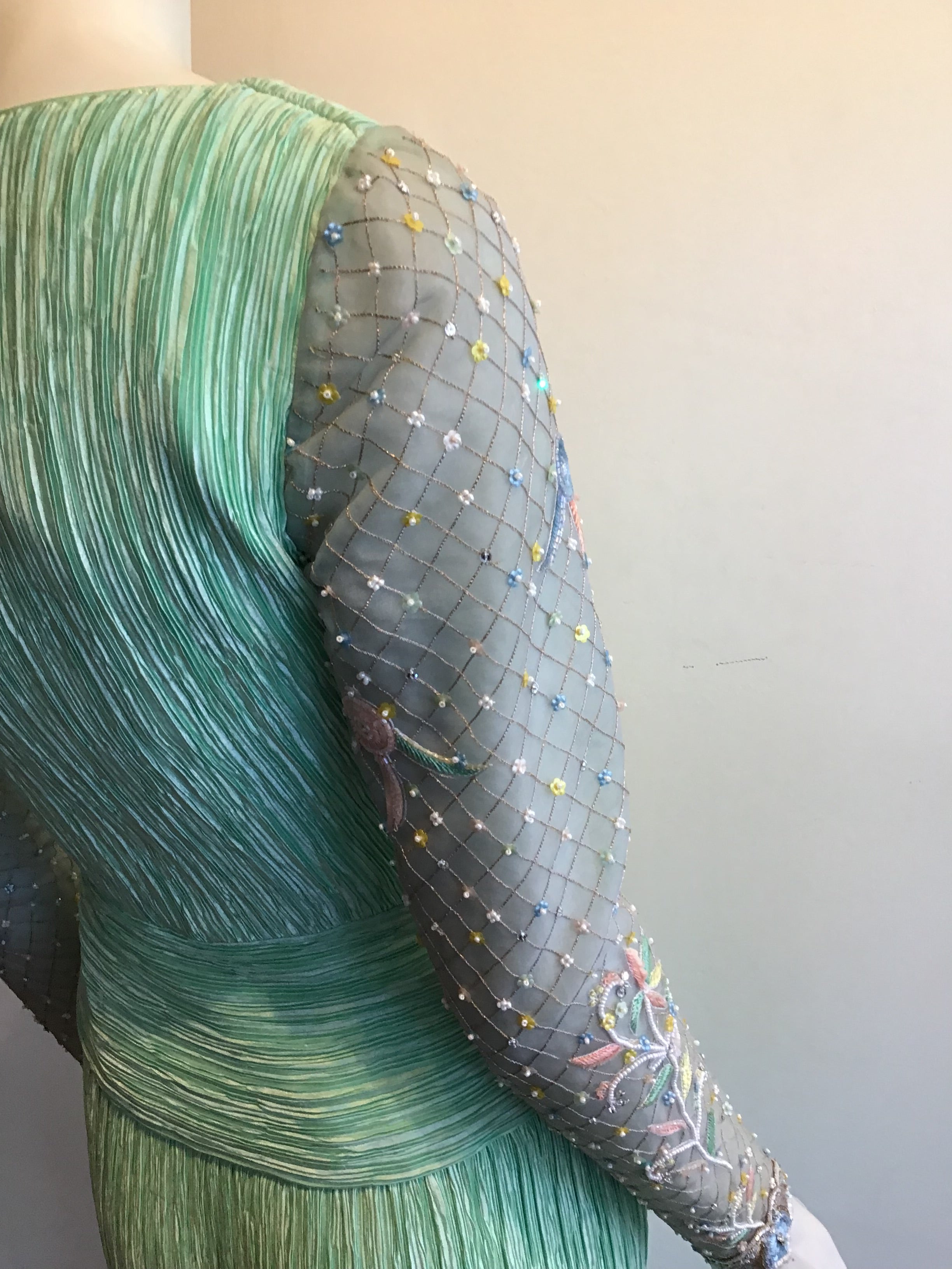 1980’s Mint Green Mary McFadden Evening Gown Size 2