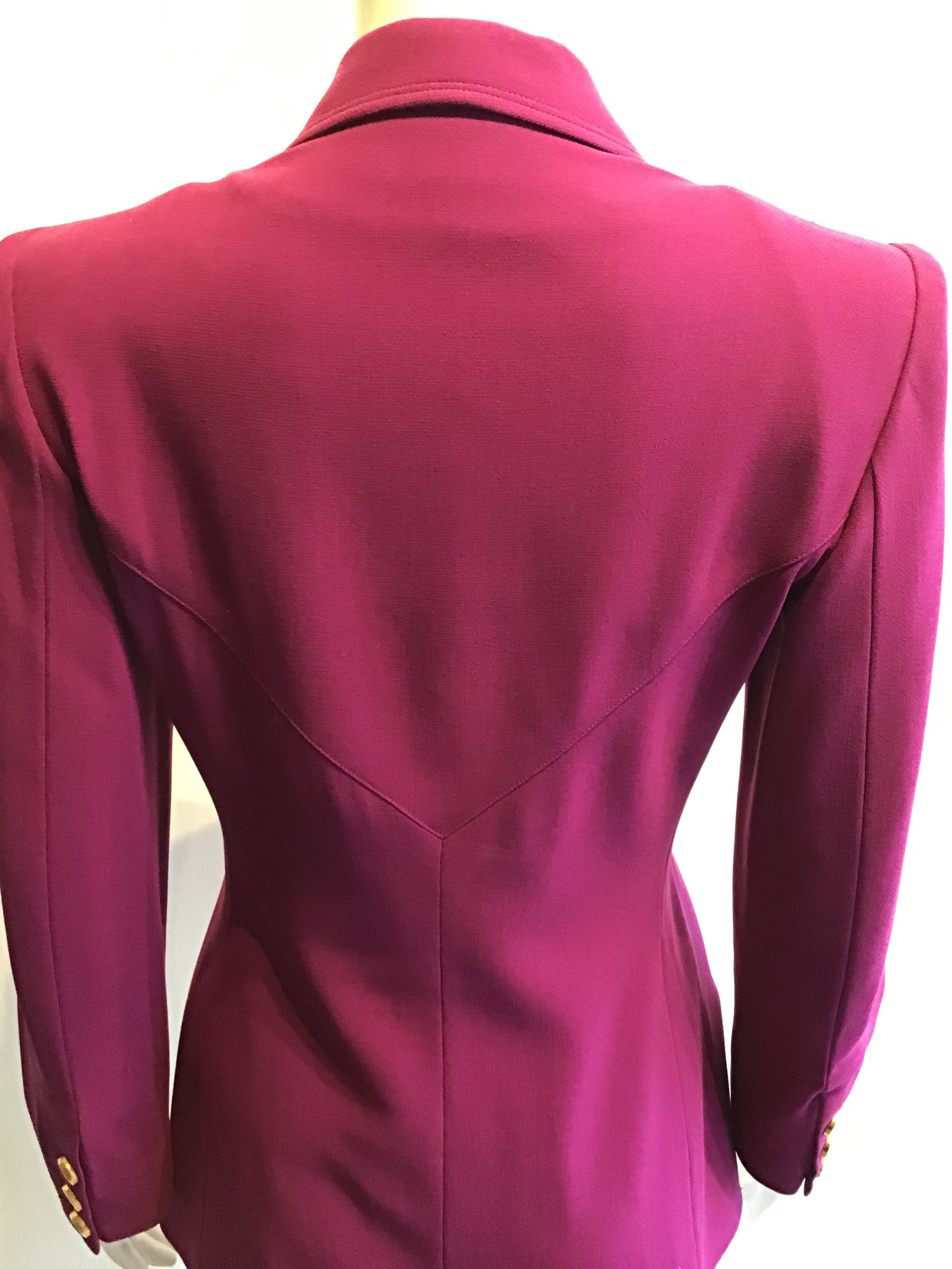 1980’s Sonia Rykiel Wool Purple Blazer Size 6