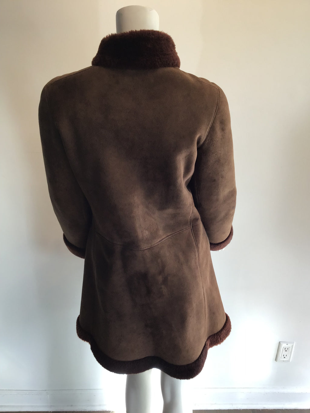 Late 1960s Pierre Cardin Brown Suede Coat Size 6