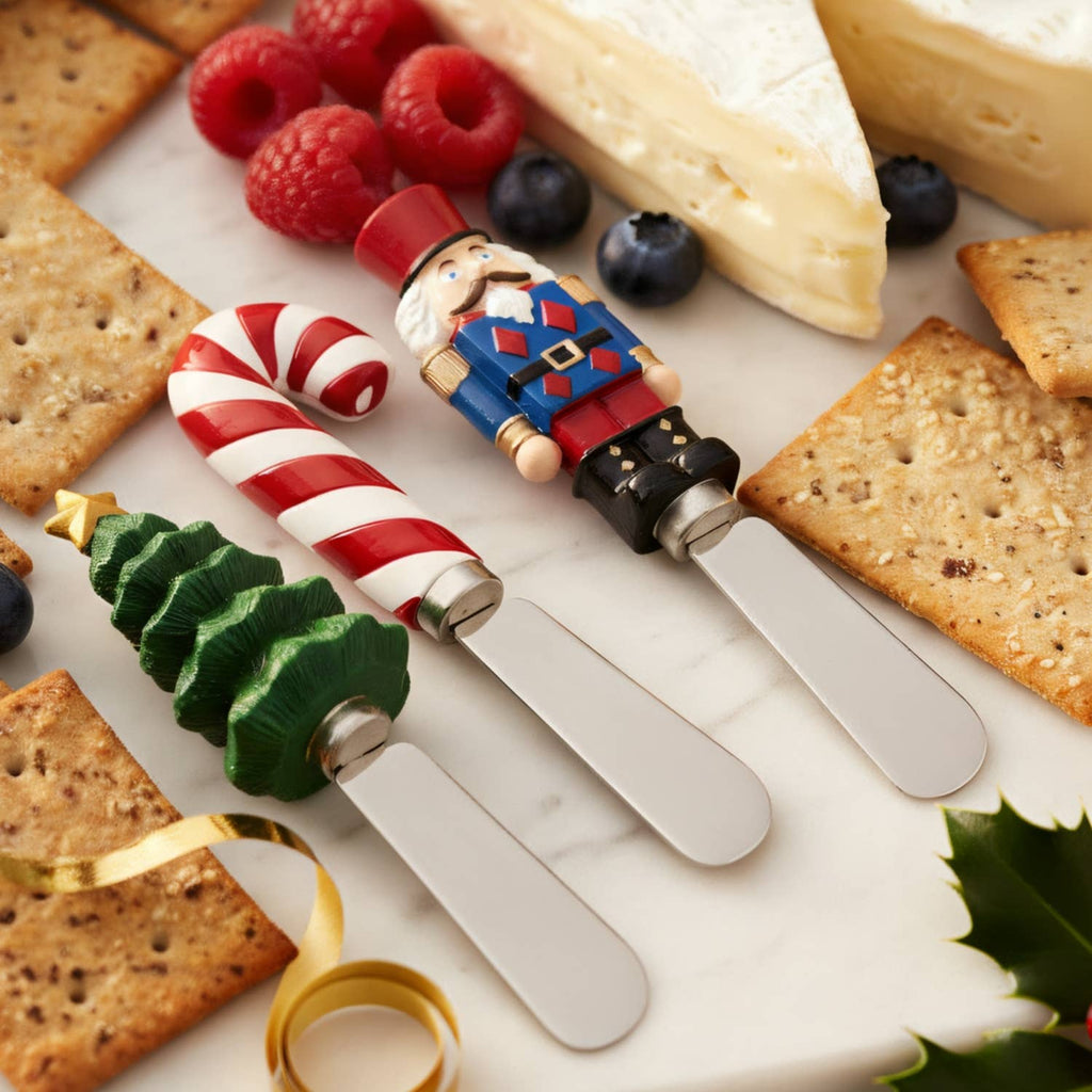 4-Piece Tis the Season Polyresin Cheese Spreader