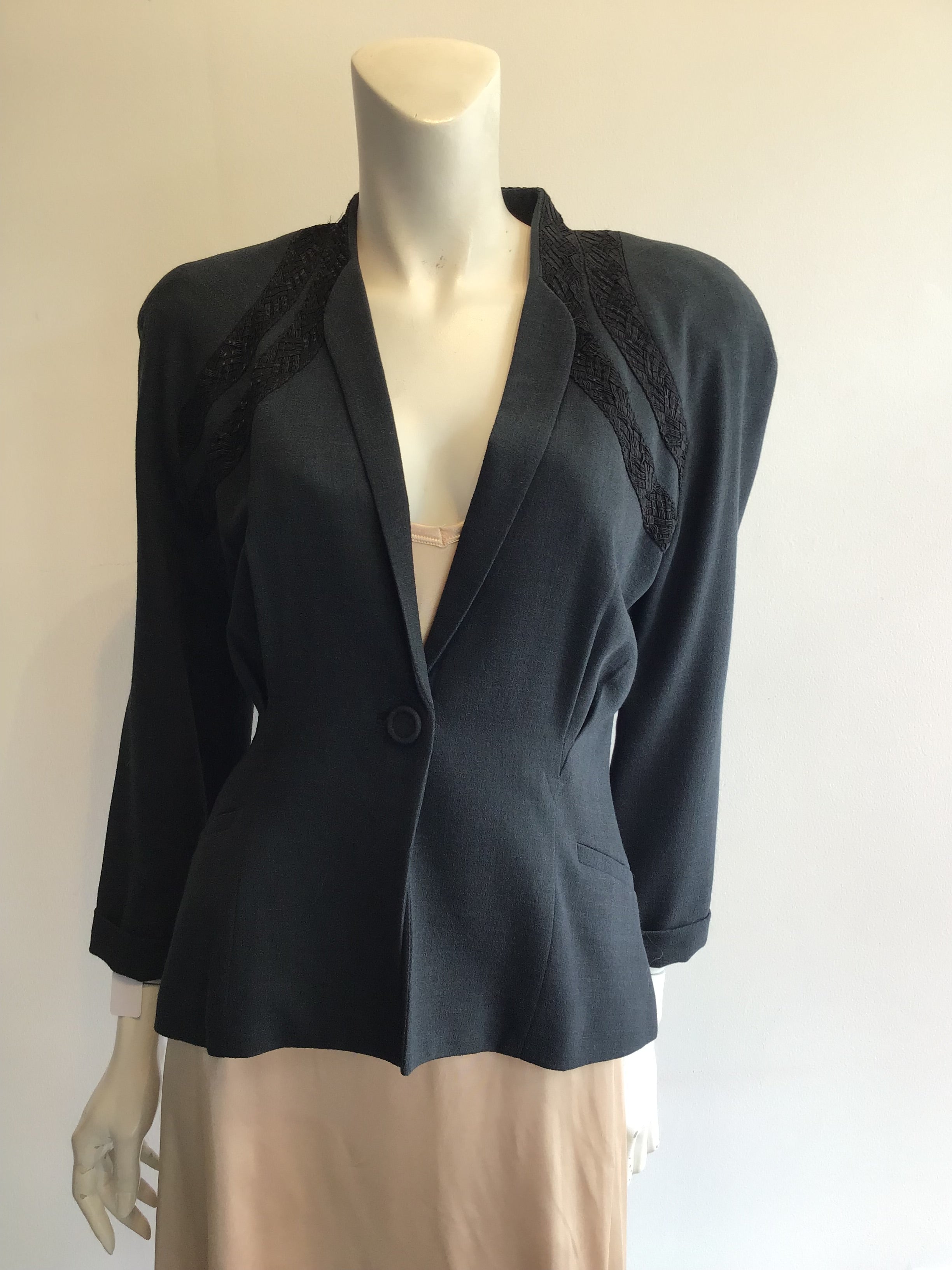 1980’s Slate Blue Wool Zelda Jacket Size 6