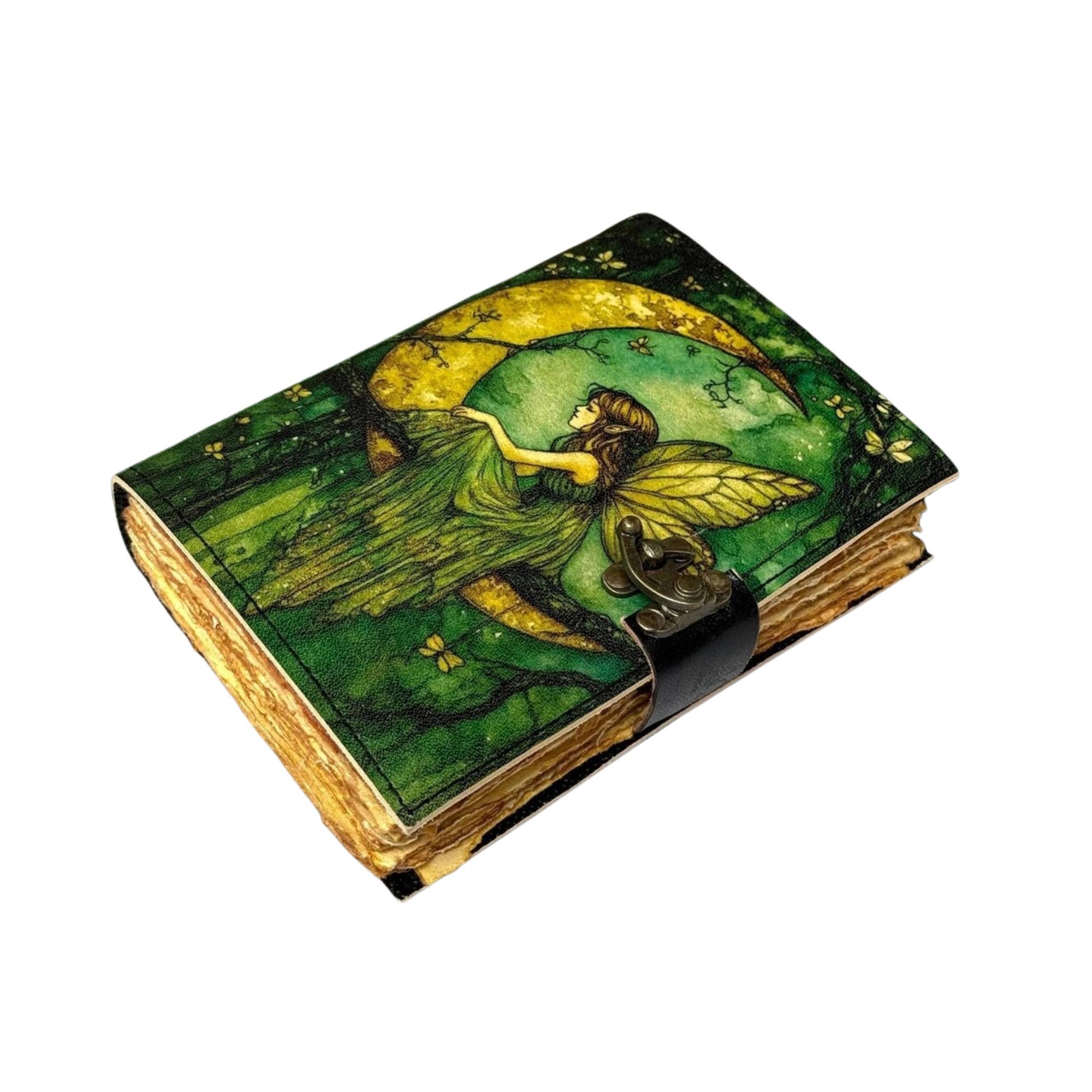 Fairy Leather Journal Celtic Grimoire Journal Spellbook
