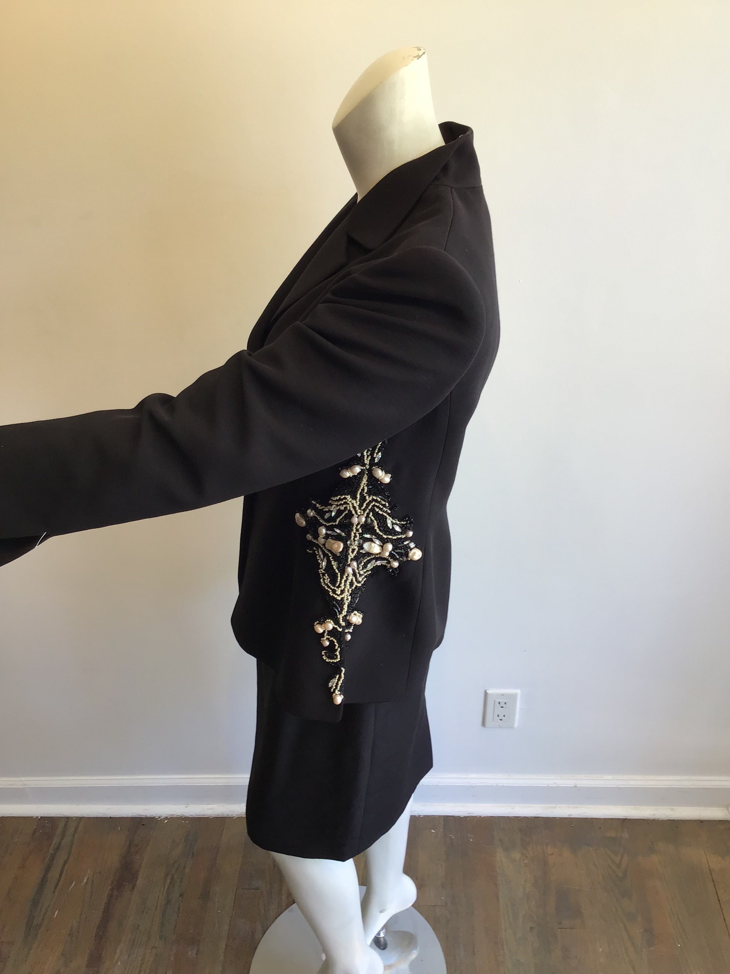 1990’s Wool Blend Bagley Mischka  Evening Suit Size 8