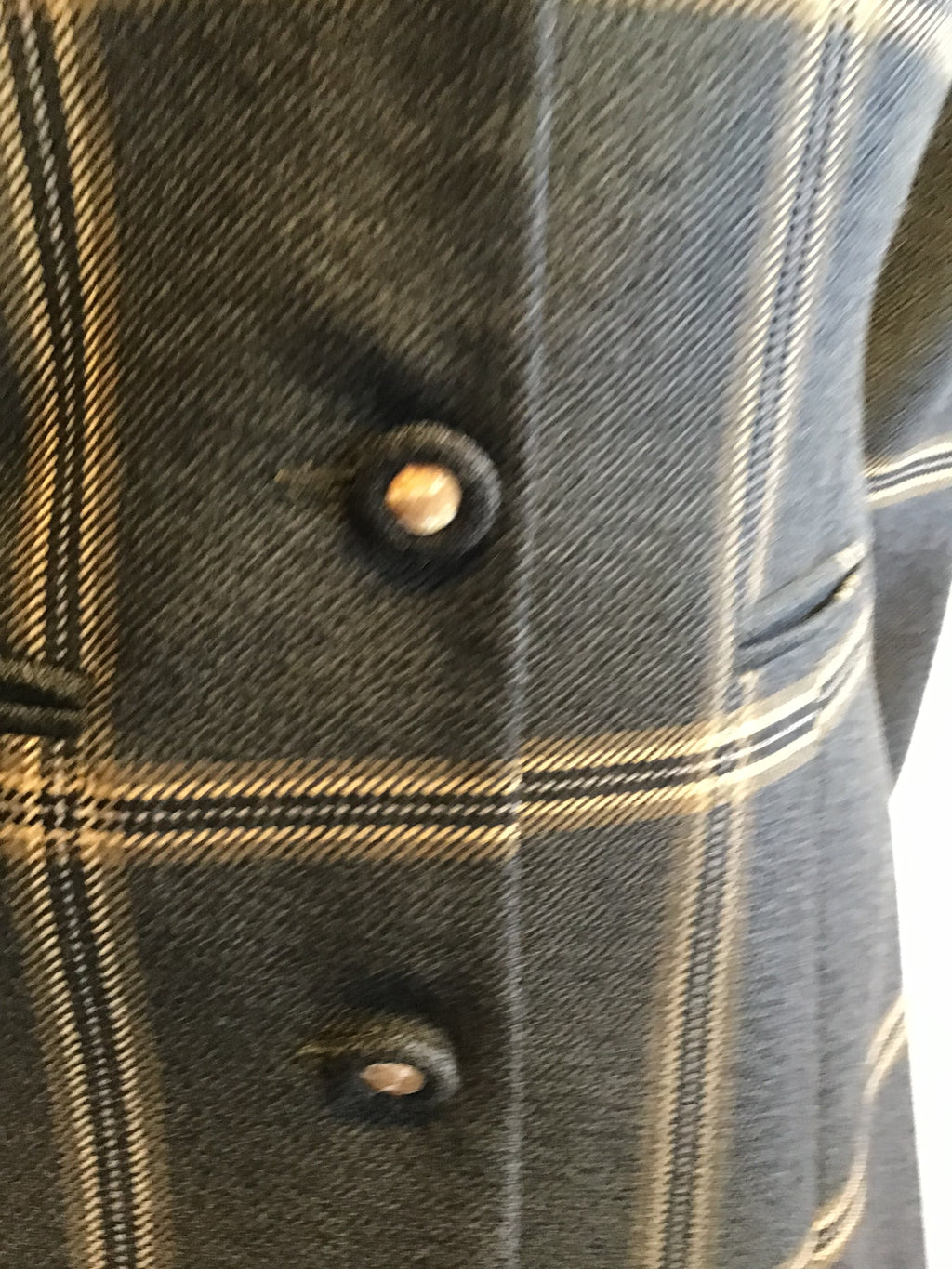 2000’s Gabriela Rose Wool Brown Plaid Jacket Size 6/7
