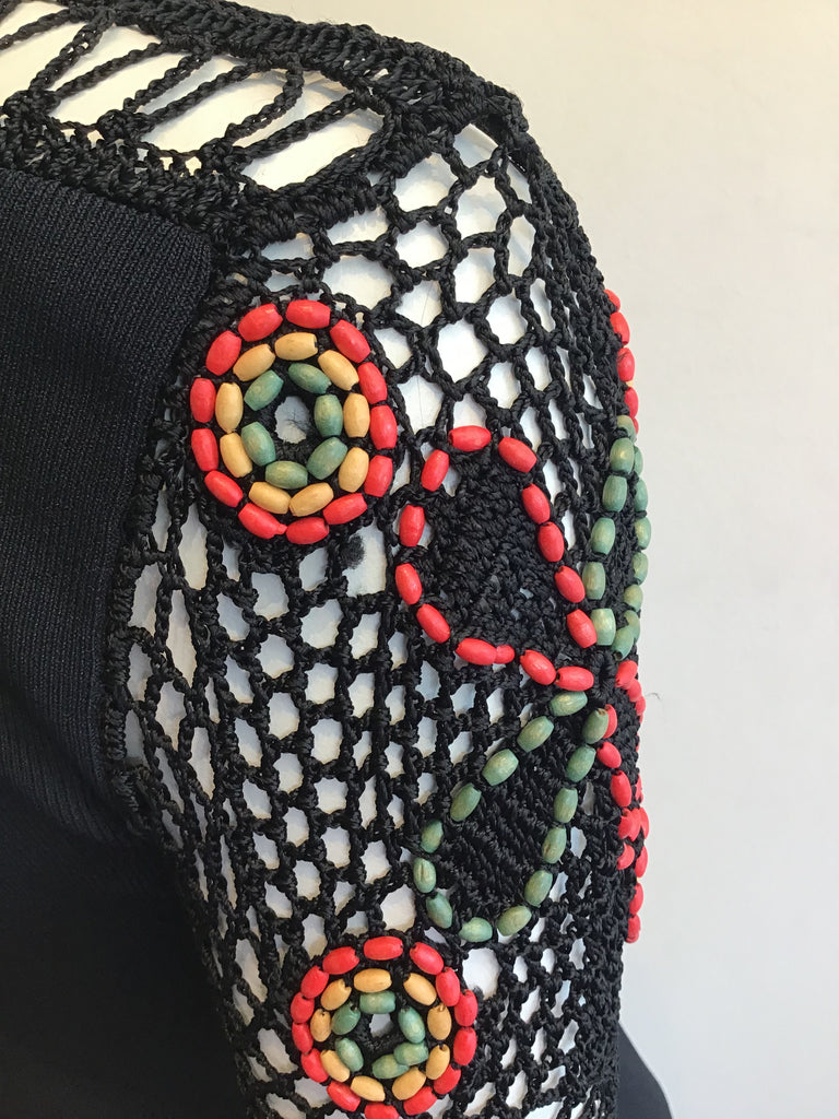 1990s Vicoise Vlack Knitted Top by Joseph A Size 6