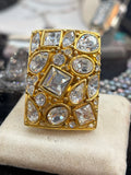 KENNETH LANE RHINESTONE STATEMENT RING SIZE 7