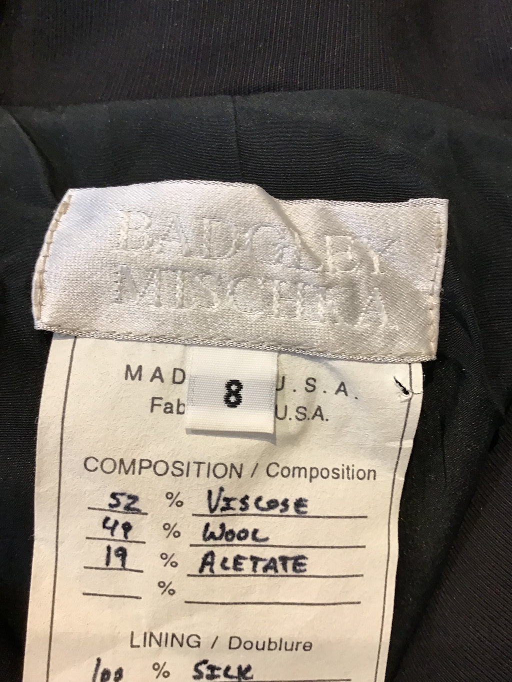 1990’s Wool Blend Bagley Mischka  Evening Suit Size 8
