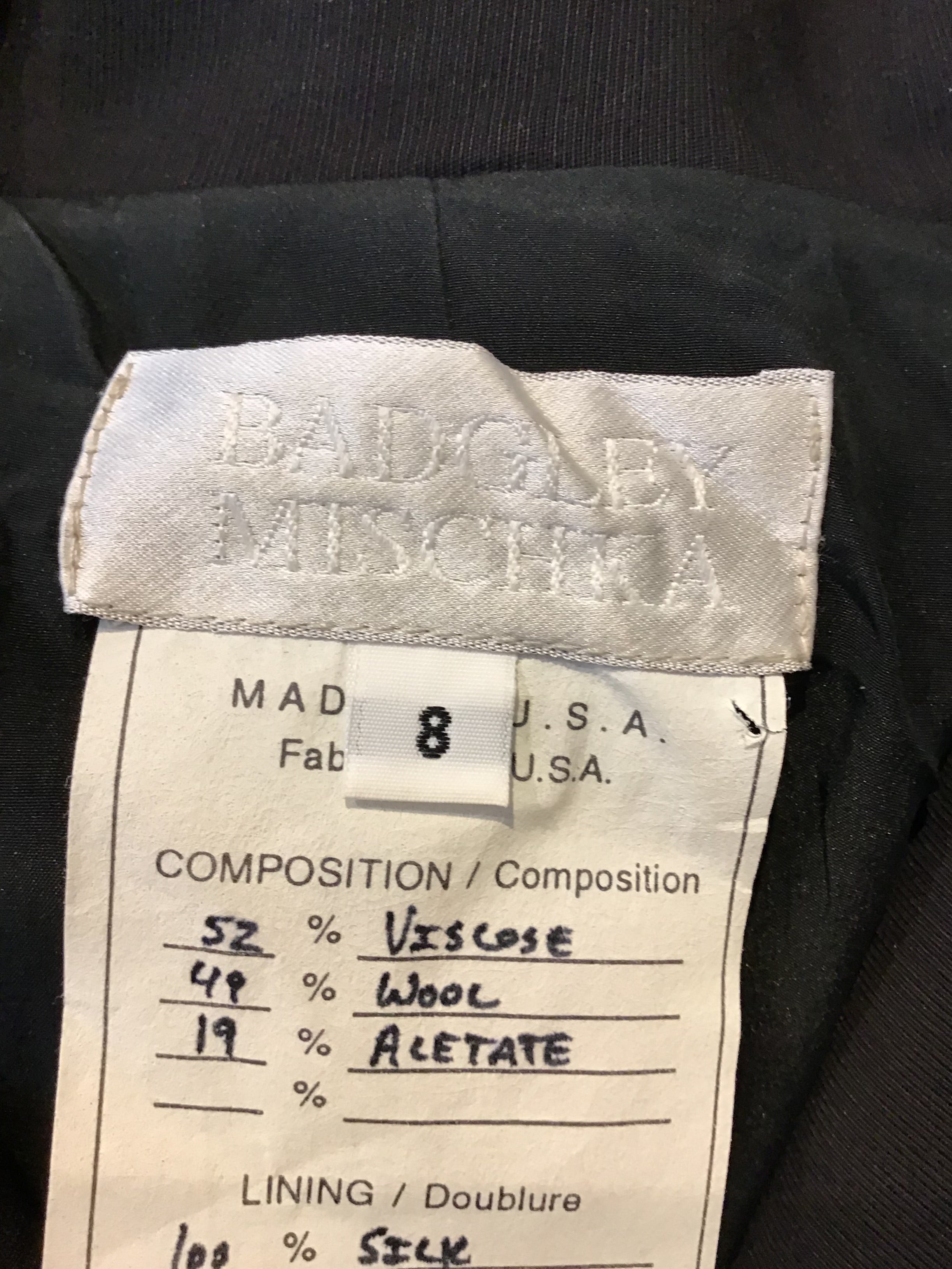 1990’s Wool Blend Bagley Mischka  Evening Suit Size 8