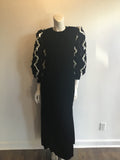vintage 1980s david brown for saks black velvet evening dress