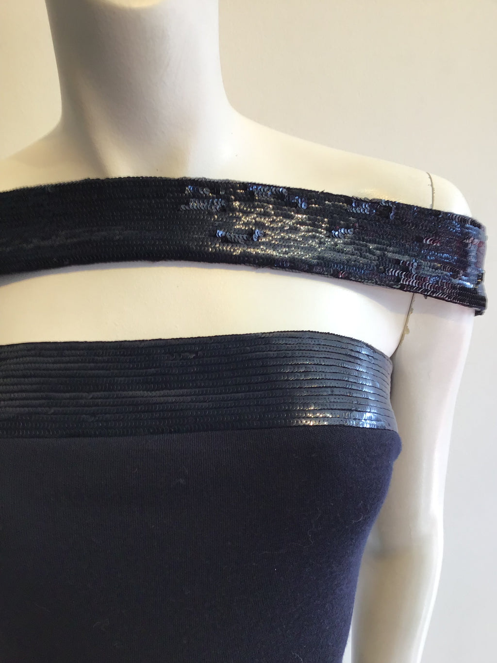 1990’s Donna Karan Navy Blue Wool Cocktail Dress Size 6