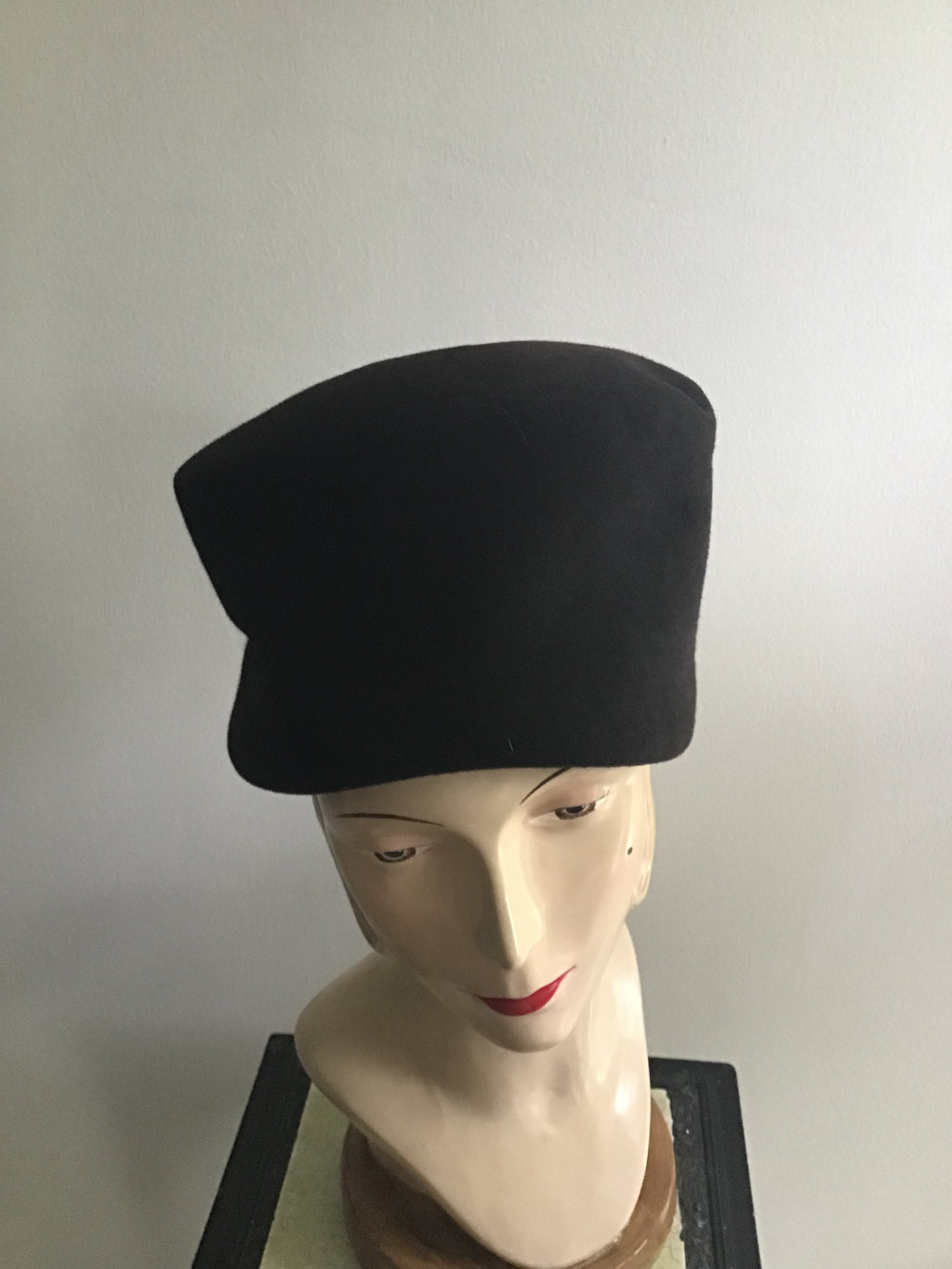 1960s Adolfo II Brown Toque Hat
