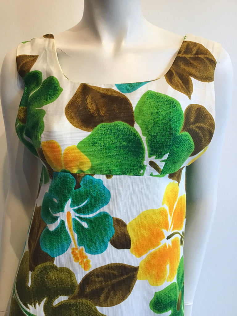1960s Cotton Tohki Hawaii Maxi Dress Size 8