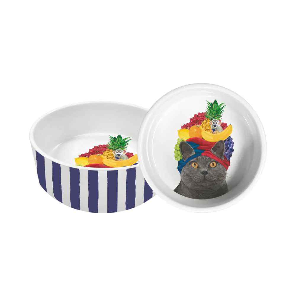 Carmen Miranda cat food bowl