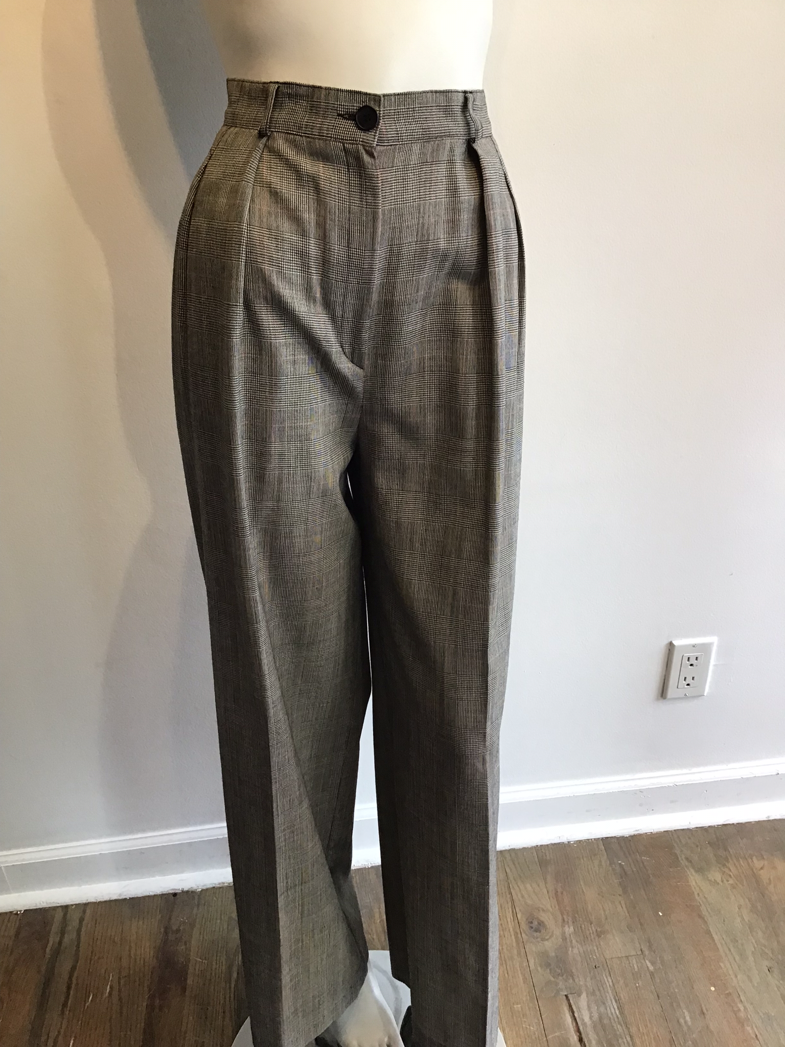 1990’s Yves Saint Laurent Encore Wool Plaid Pant Suit Size 10