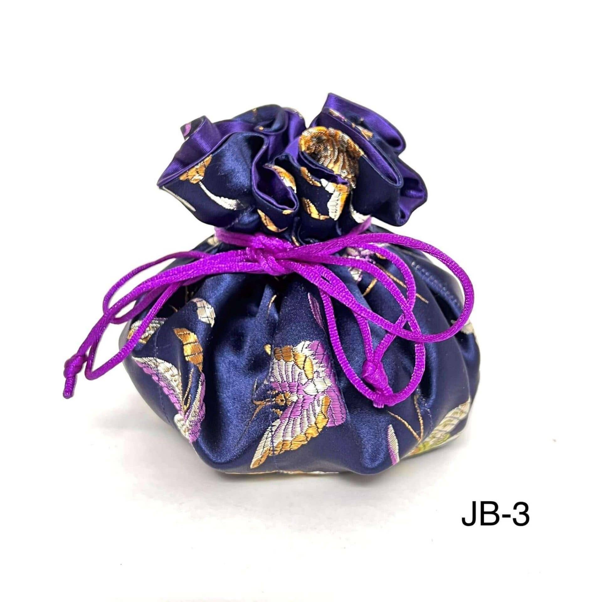 Butterfly & Dragonfly Brocade Jewelry Pouch