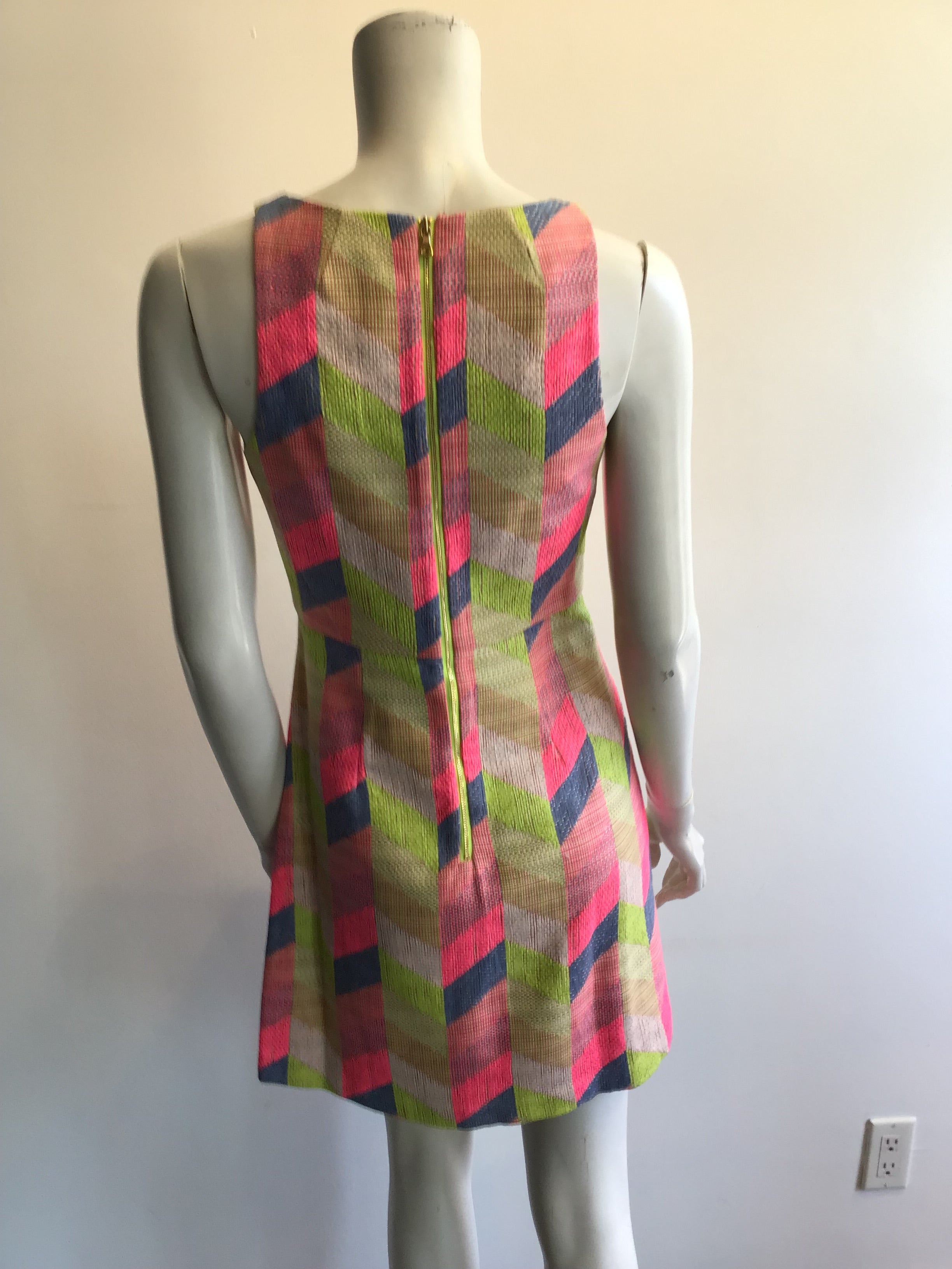 2000’s Mills Multicolor Cotton Blend Mini Dress Size 4